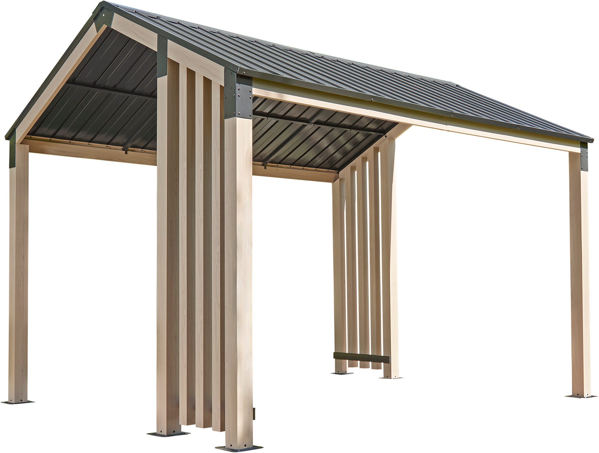 Sojag Pavillon London Schwarz, Massive Konstruktion aus Aluminium