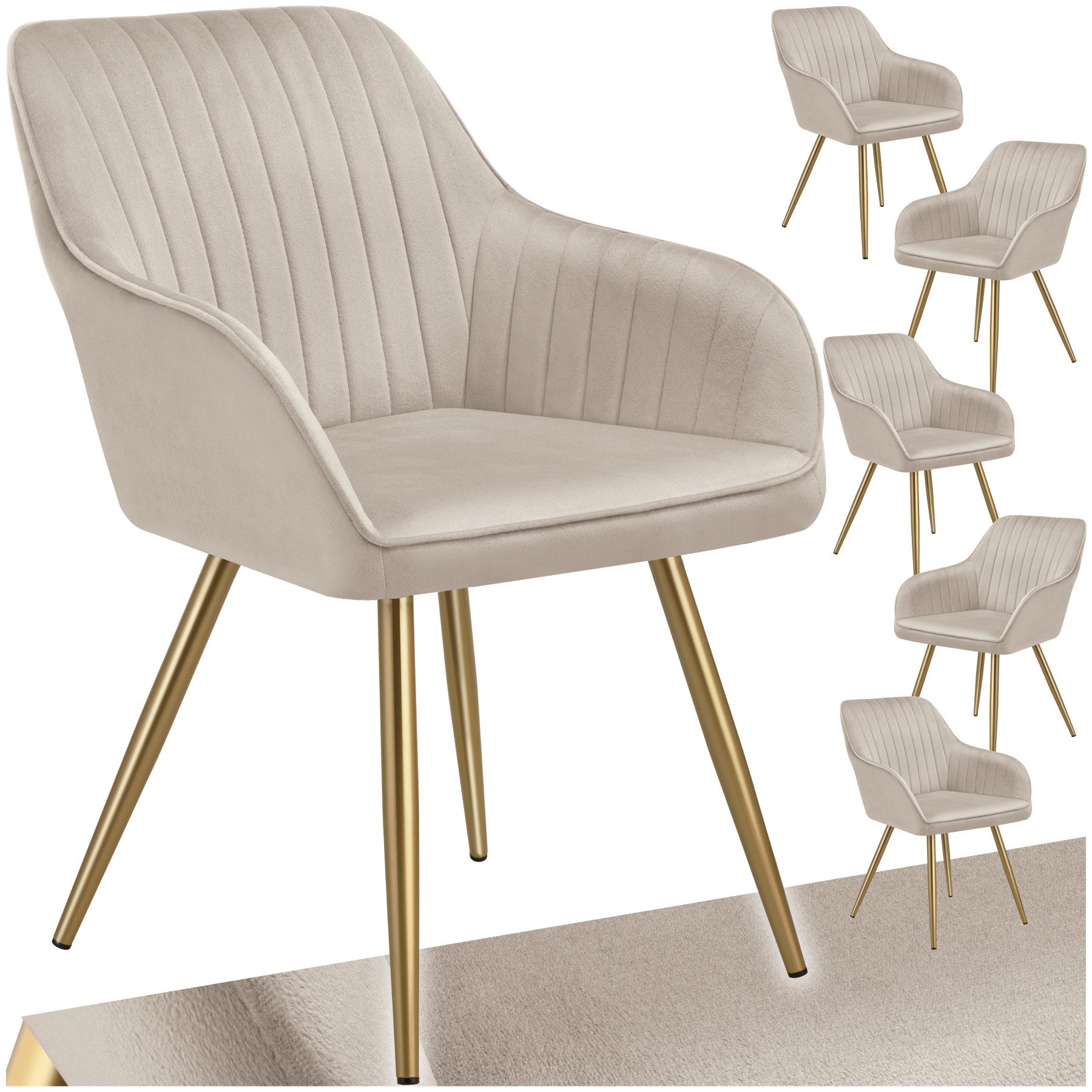 tectake Esszimmerstuhl Marilyn (Set, 6 St), günstig online kaufen