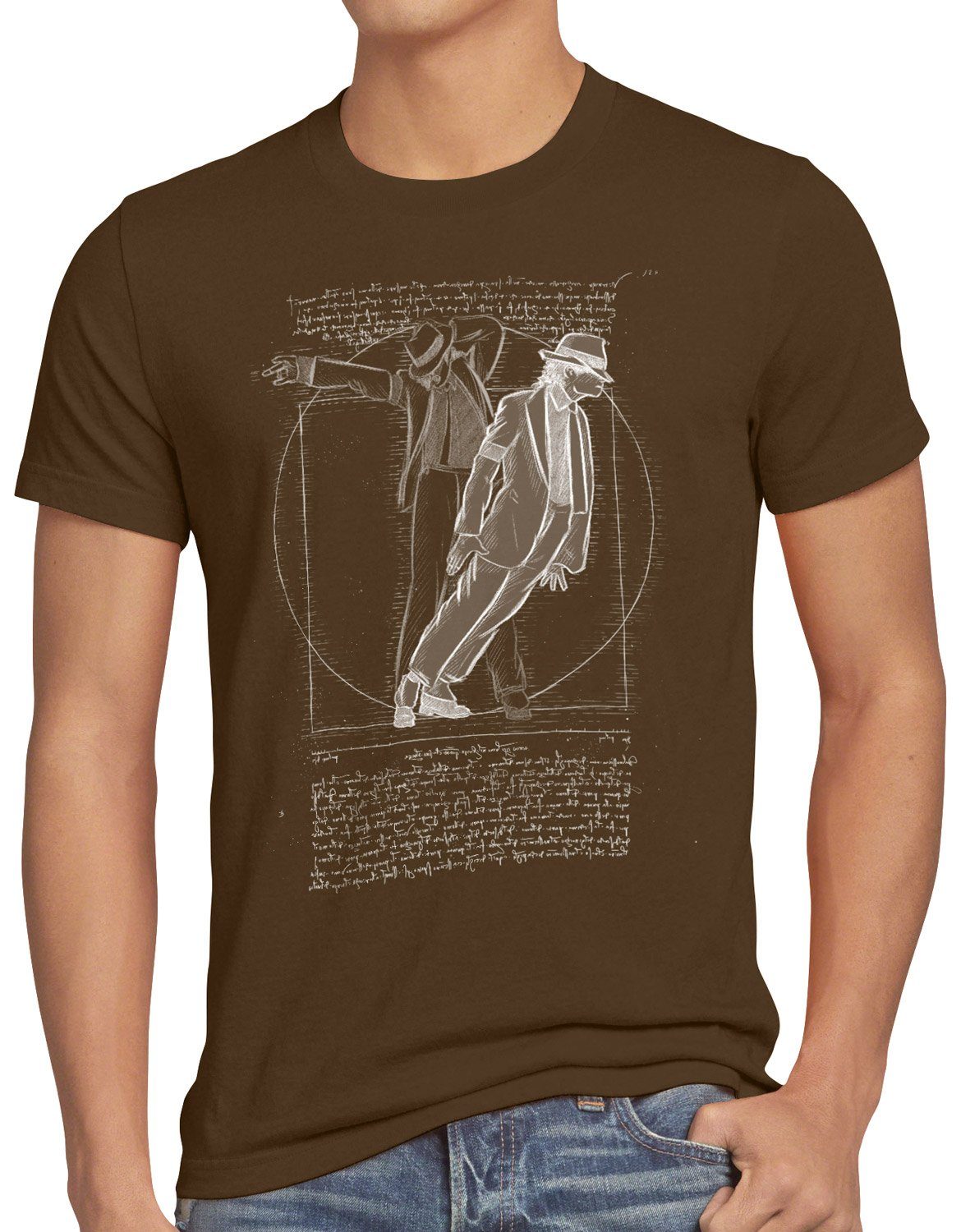 style3 T-Shirt Vitruvianischer Pop King jackson da vinci michael moonwalk