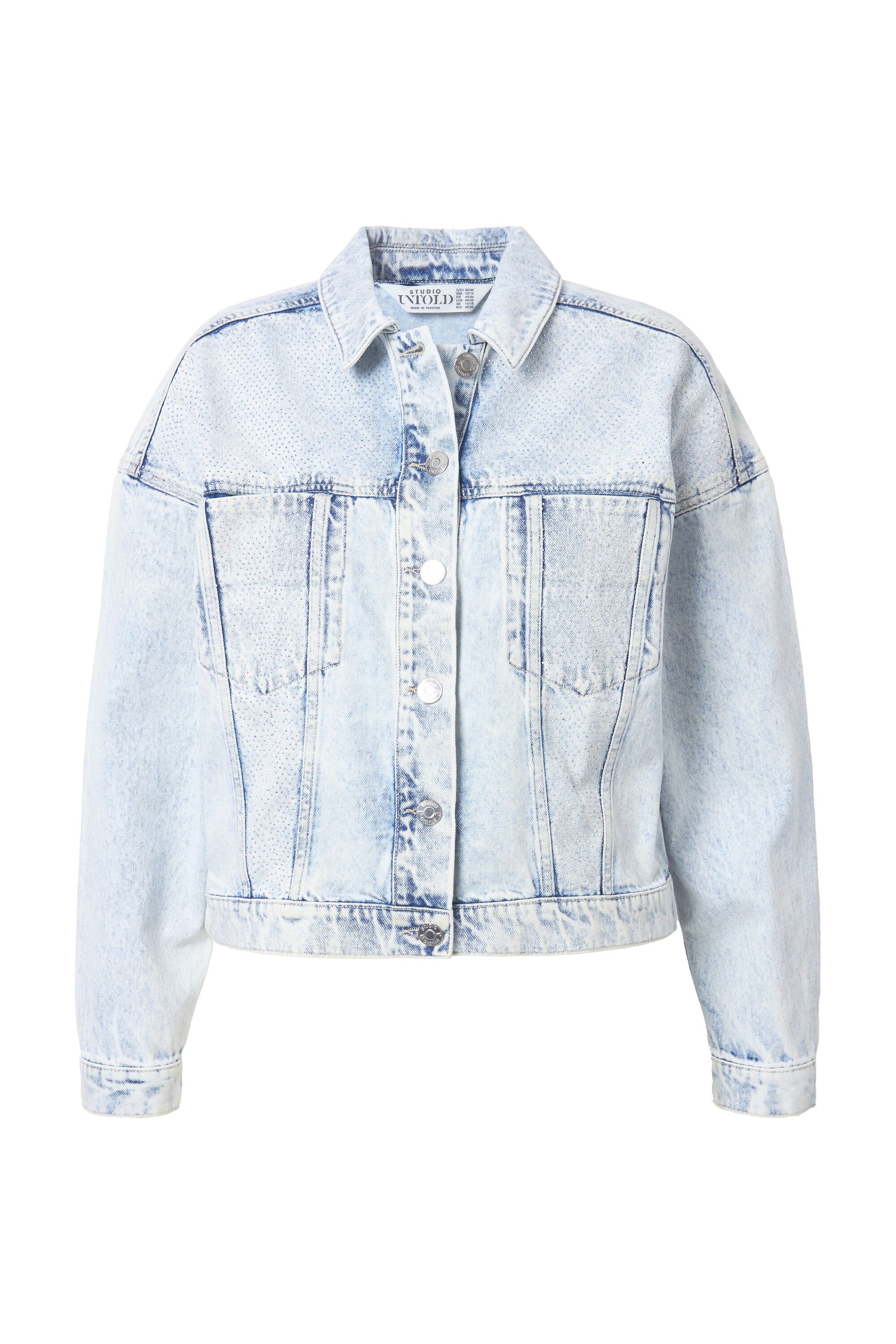 Studio Untold Jeansjacke Jeansjacke oversized Glitzernieten günstig online kaufen