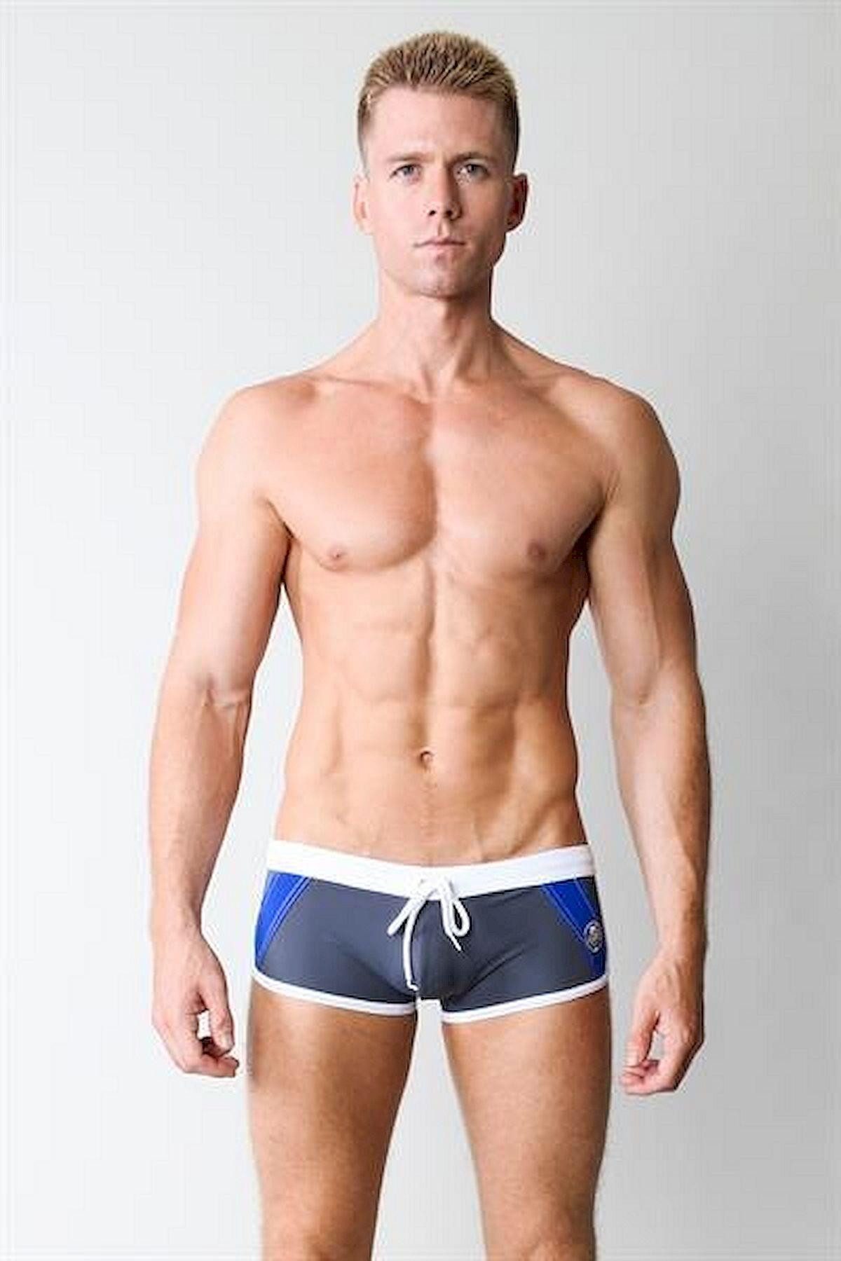 Timoteo Badehose Timoteo A-Frame Speedster - Grey/Blue