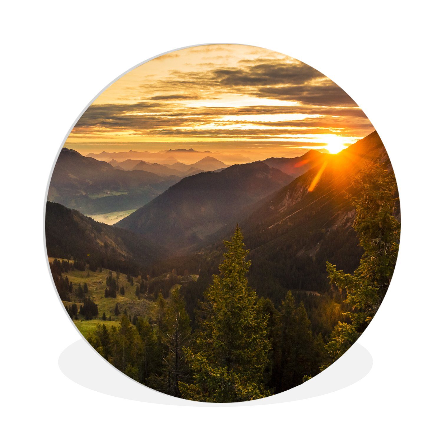 Gemälde Alpen - Berg - Sonne