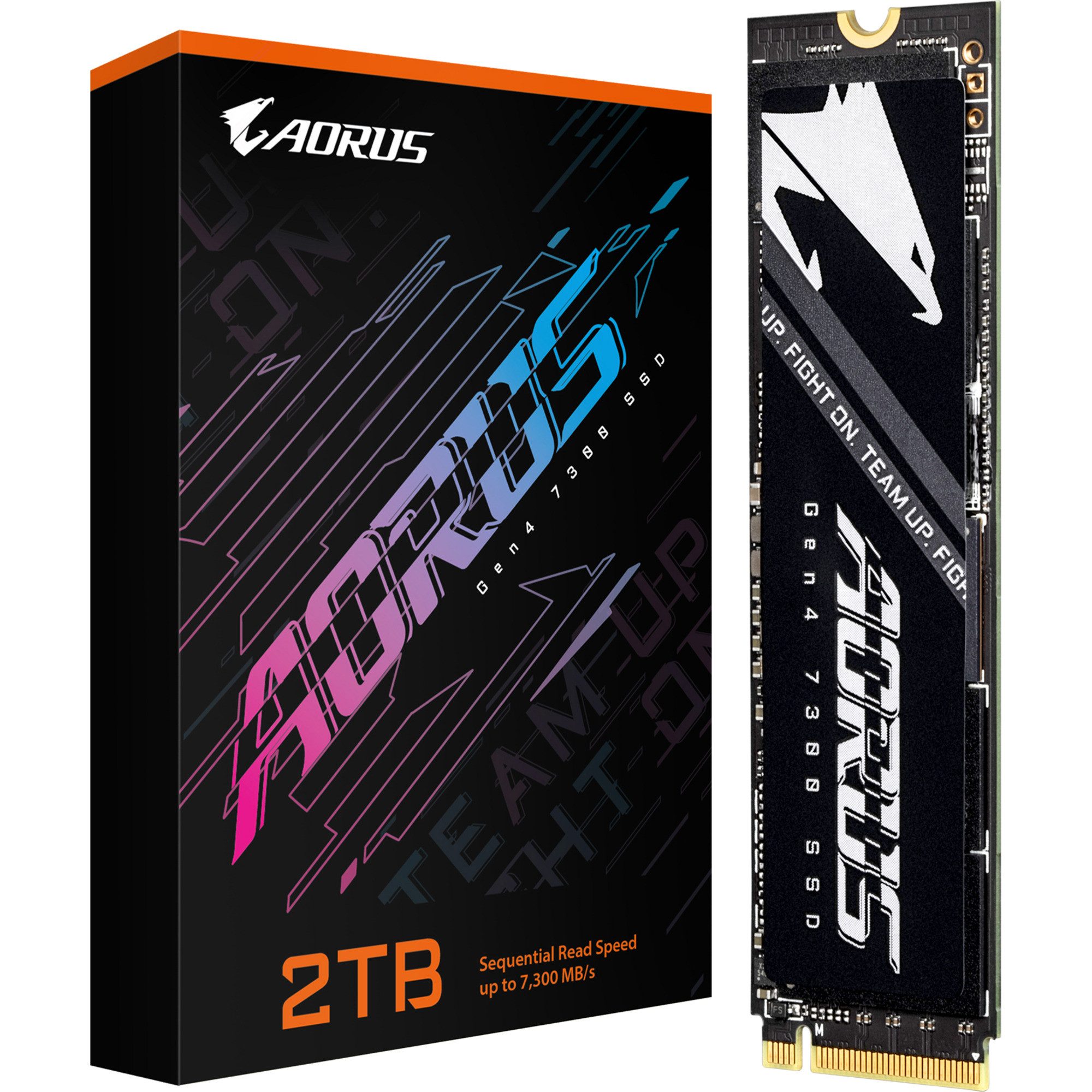 Gigabyte GIGABYTE AORUS Gen4 7300 2 TB, SSD, (PCIe 4.0 x4, interne HDD-Festplatte (2 TB) Steckkarte"