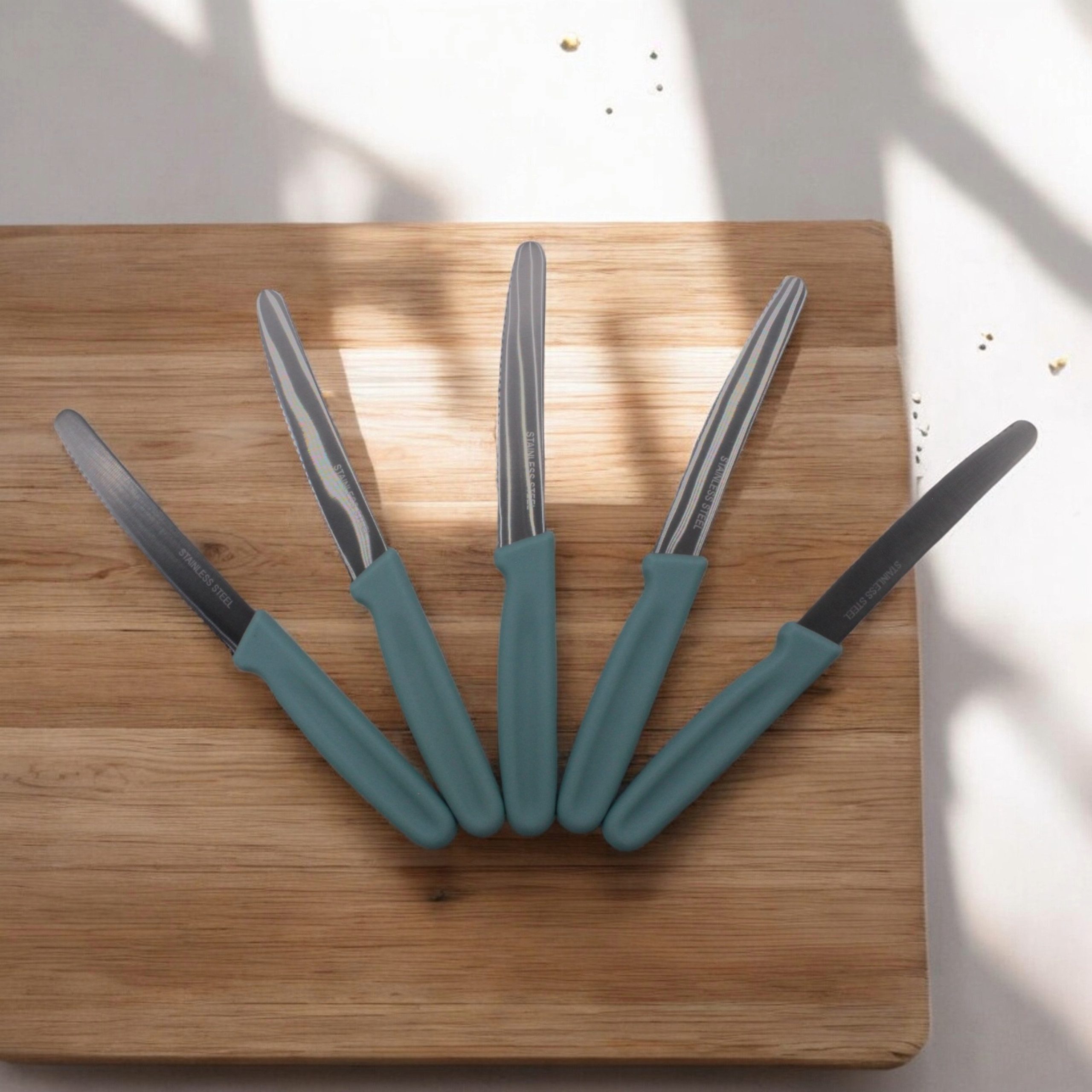 SHOV Messer-Set Shov Allzweckmesser - Tomatenmesser 5-teilig Wellenschliff