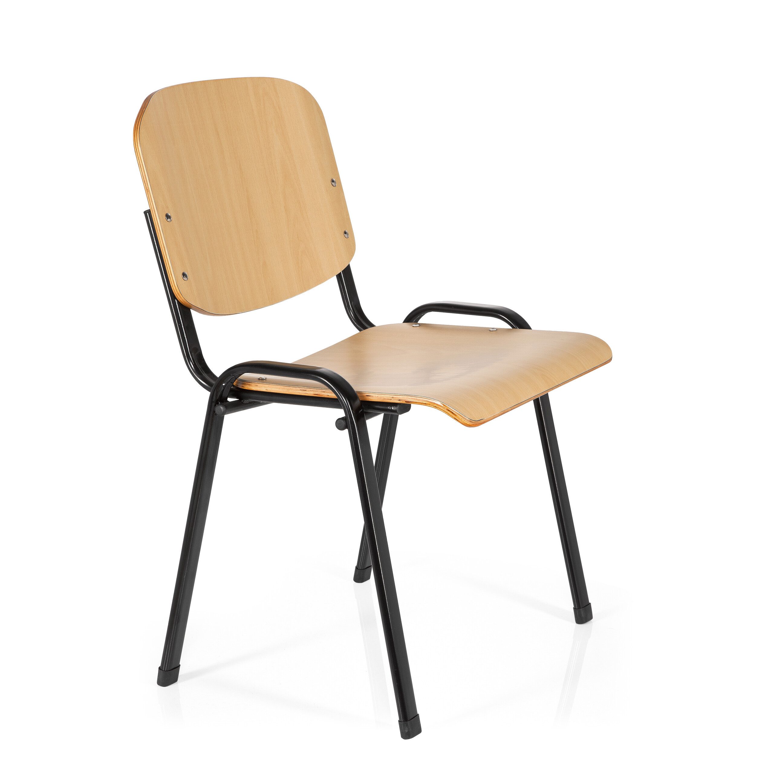 hjh OFFICE 4-Fußstuhl Vierfußstuhl XT 600 SW H Holz, Holz Besucherstuhl, bi günstig online kaufen