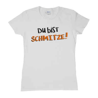 United Labels® T-Shirt Ralf Schmitz T-Shirt - Du bist schmitze! Slim Fit Weiß