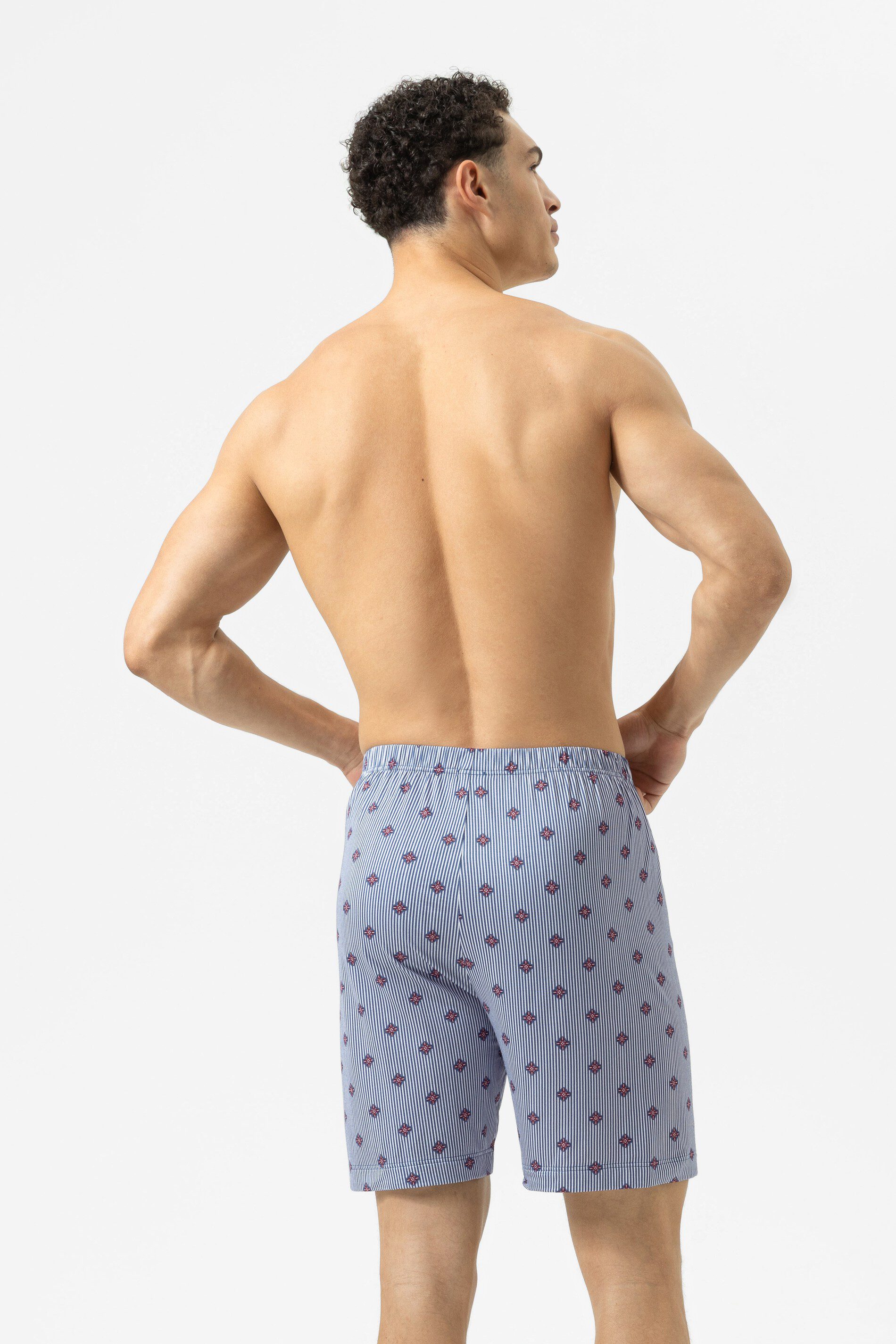 Mey Schlafhose Serie Stripes With Small Pattern Minimal-Print (1-tlg) Softe Pyjamashorts, Single Jersey, Baumwoll-Mix