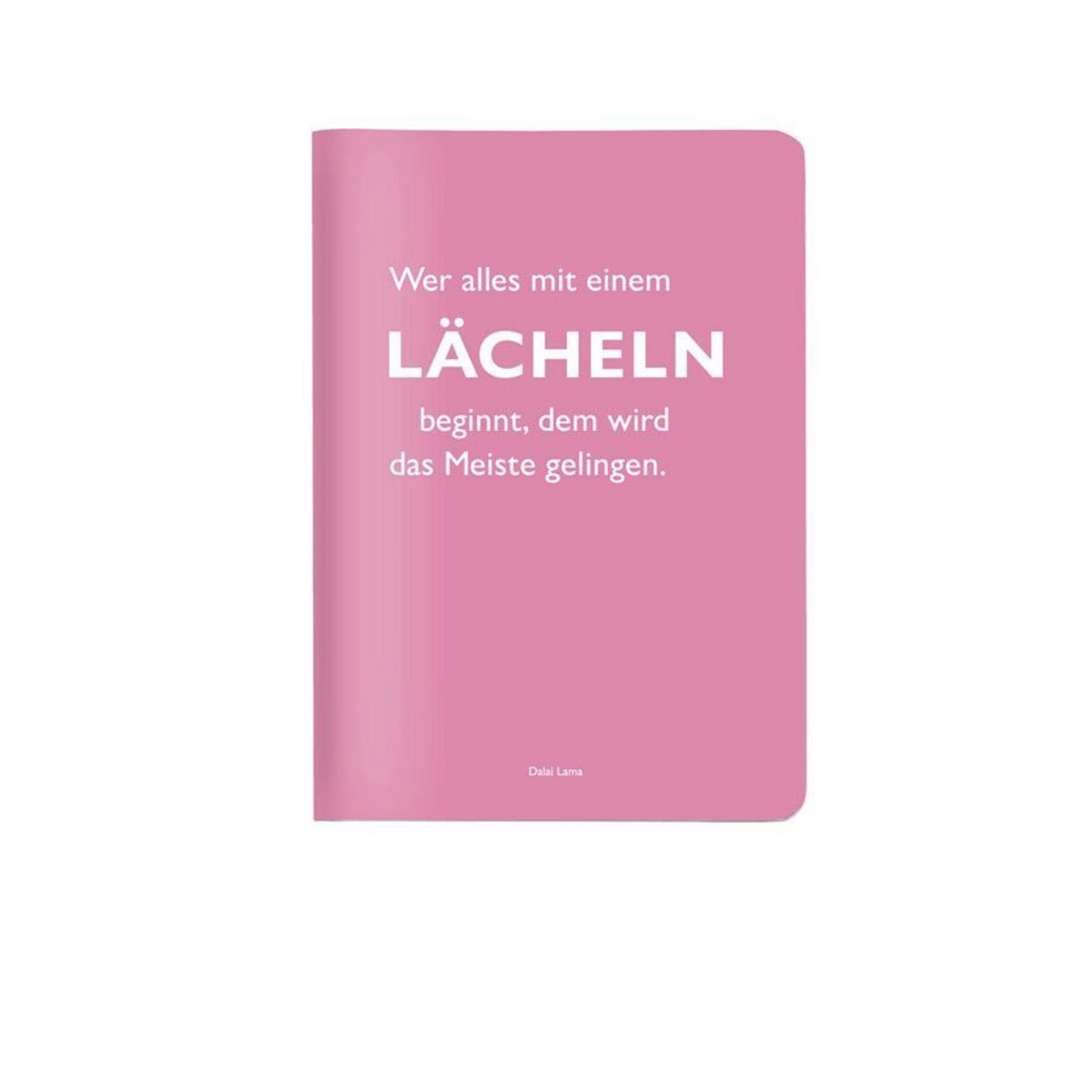 Cedon Museum Shops Kugelschreiber Heft A6 kariert, ""Wer alles mit einem Lächeln beginnt, dem wird das M