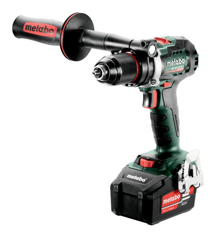 metabo Akku-Bohrschrauber BS 18 LTX BL I, 18 V, 2 x 5,2 Ah Li-Ion in MetaBox