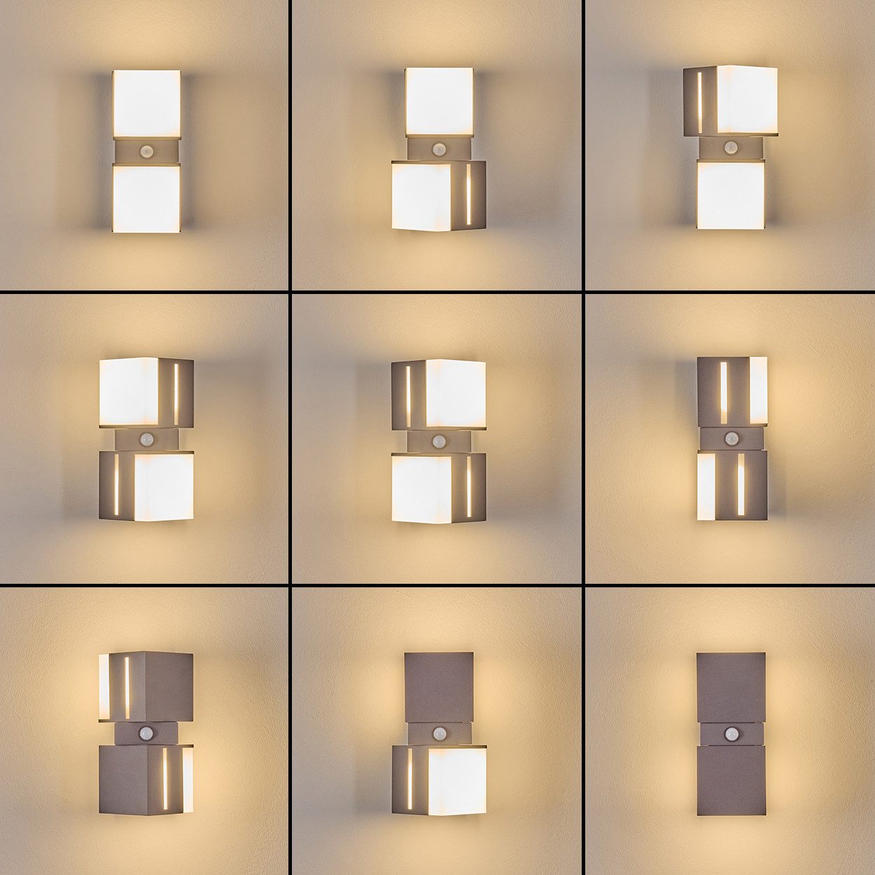 hofstein Außen-Wandleuchte moderne Außenwandlampe aus Metall/Kunststoff in günstig online kaufen