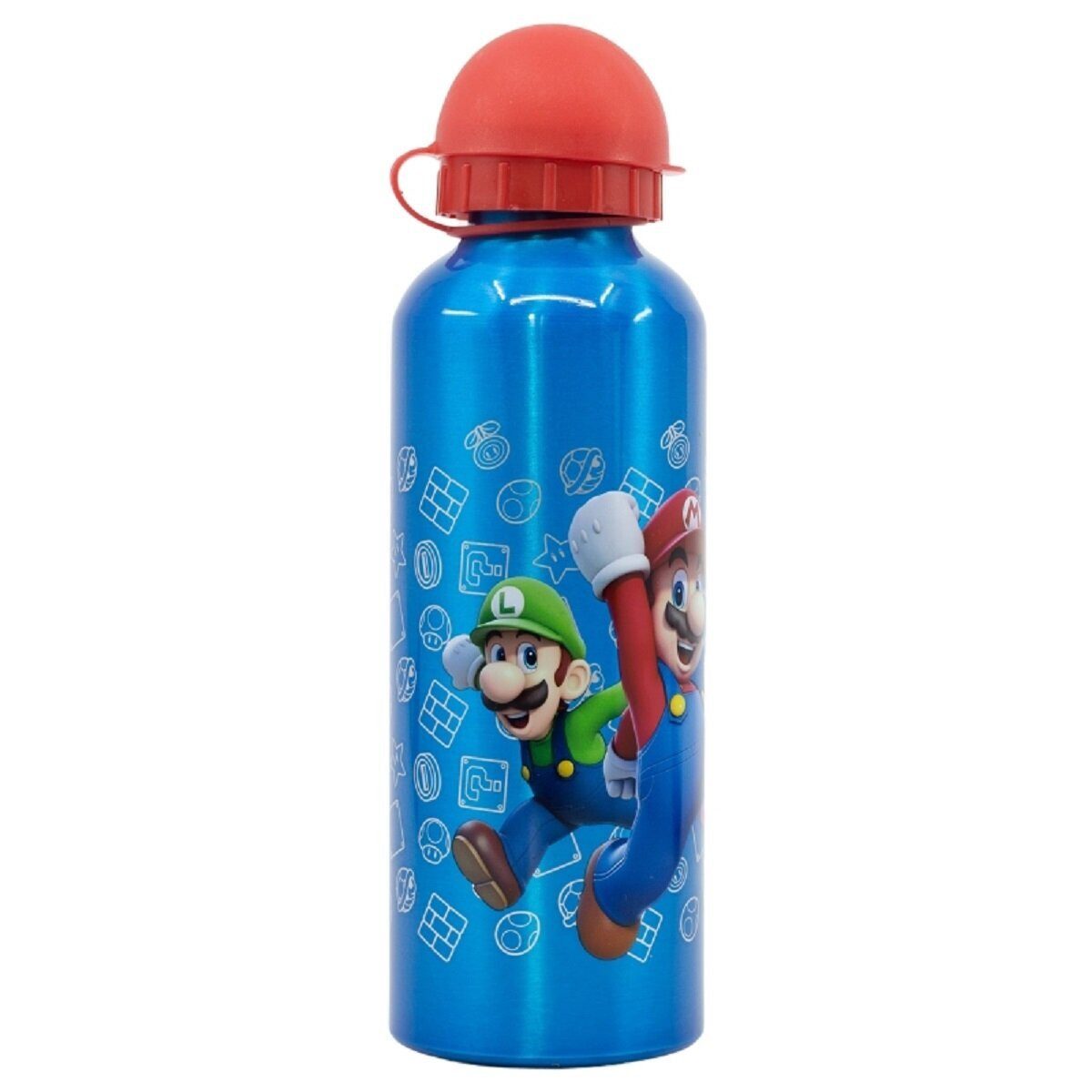 Super Mario Trinkflasche Super Mario Distorsion Aluminium Trinkflasche 530ml Ideal für Fans