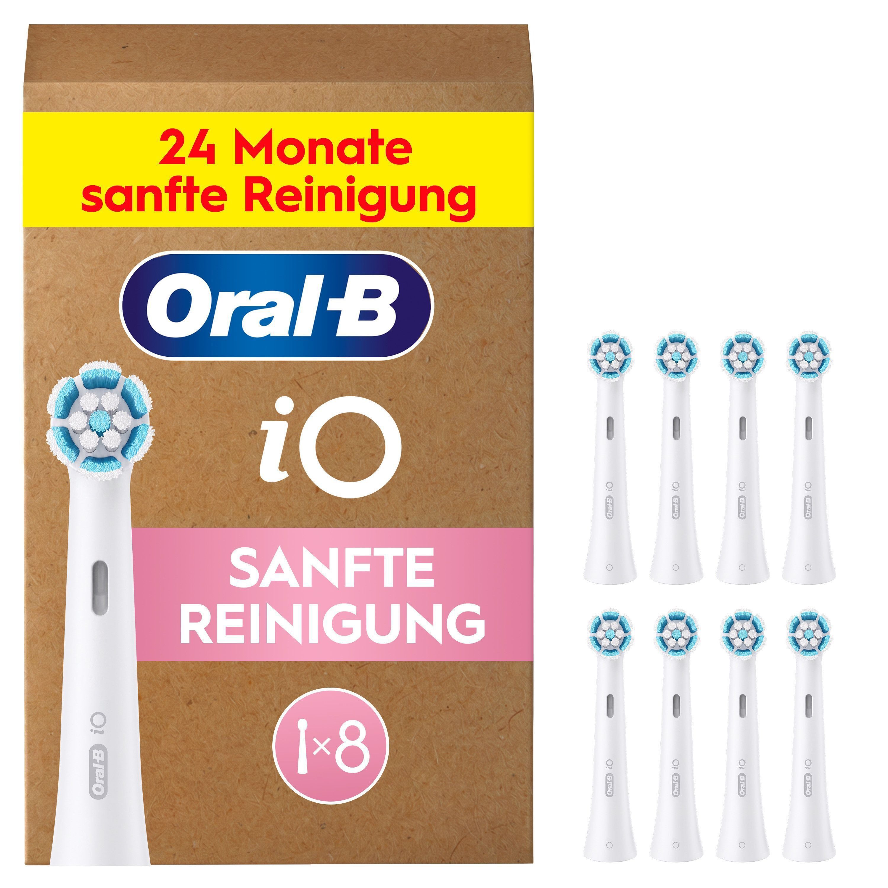 Oral-B Aufsteckbürsten iO Sanfte Reinigung, fortschrittliche Plaque-Entfernung, für empfindliches Zahnfleisch