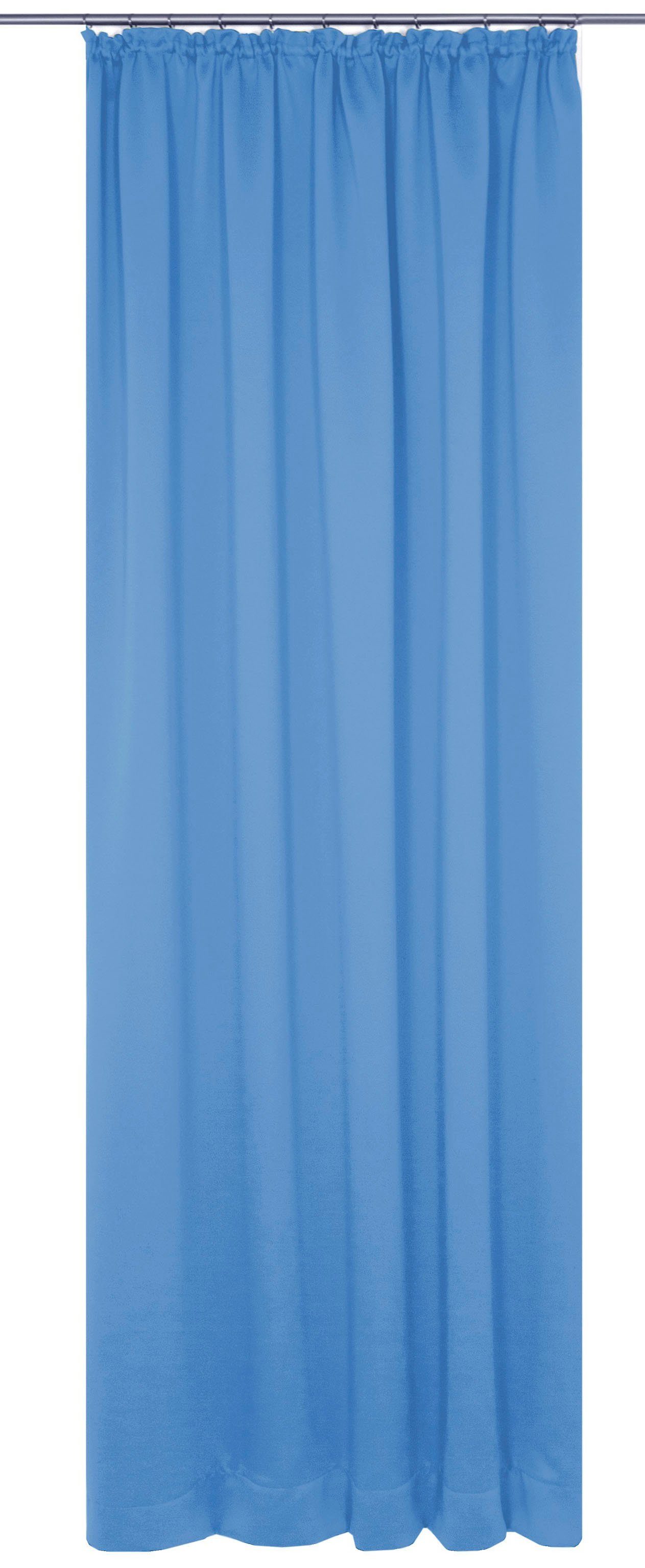 Vorhang Dim out, Wirth, Kräuselband (1 St), verdunkelnd, nach Maß blau