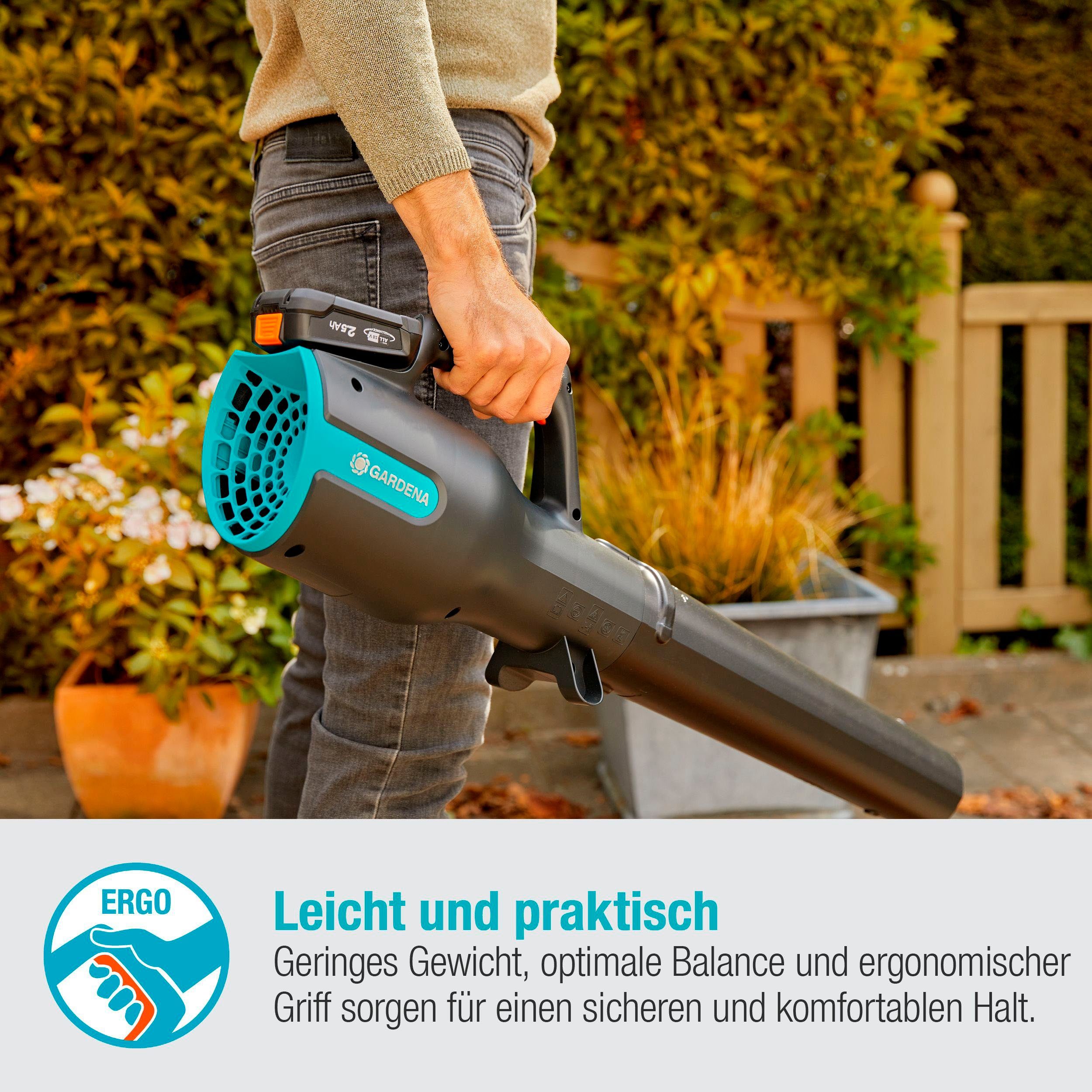 GARDENA Akku-Laubbläser PowerJet 18V P4A Ready-To-Use, günstig online kaufen