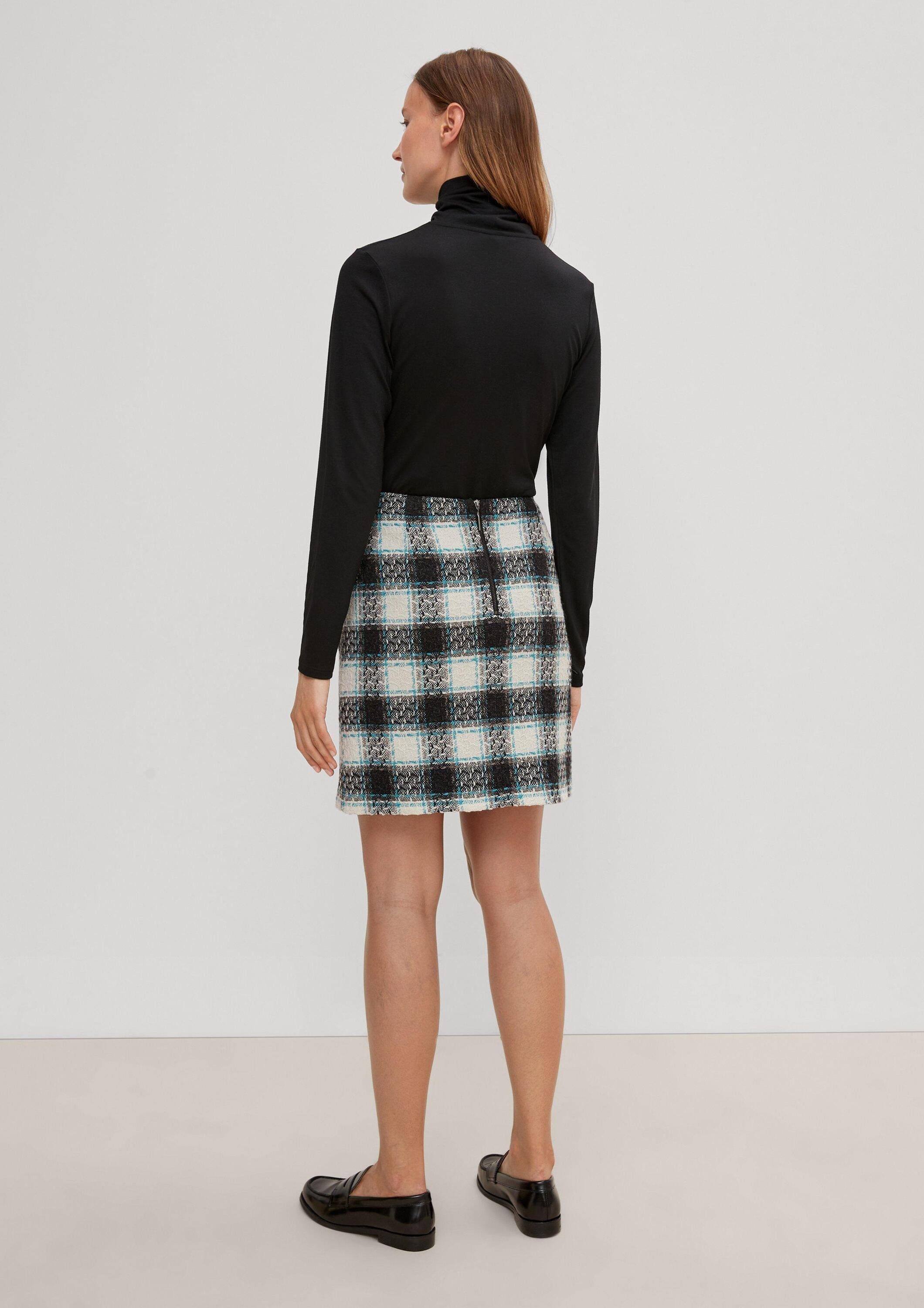 comma Minirock Rock Minirock aus Wollmix