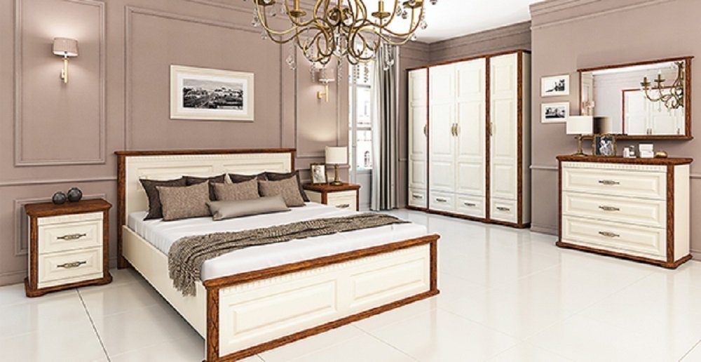 Bett Doppelbett x MARSEILLE, mit Feldmann-Wohnen 160 200 Bettkasten cm