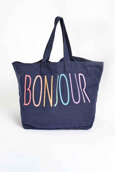 Next Shopper Shopper aus Segeltuch mit Schriftzug „Bonjour“ (1-tlg)