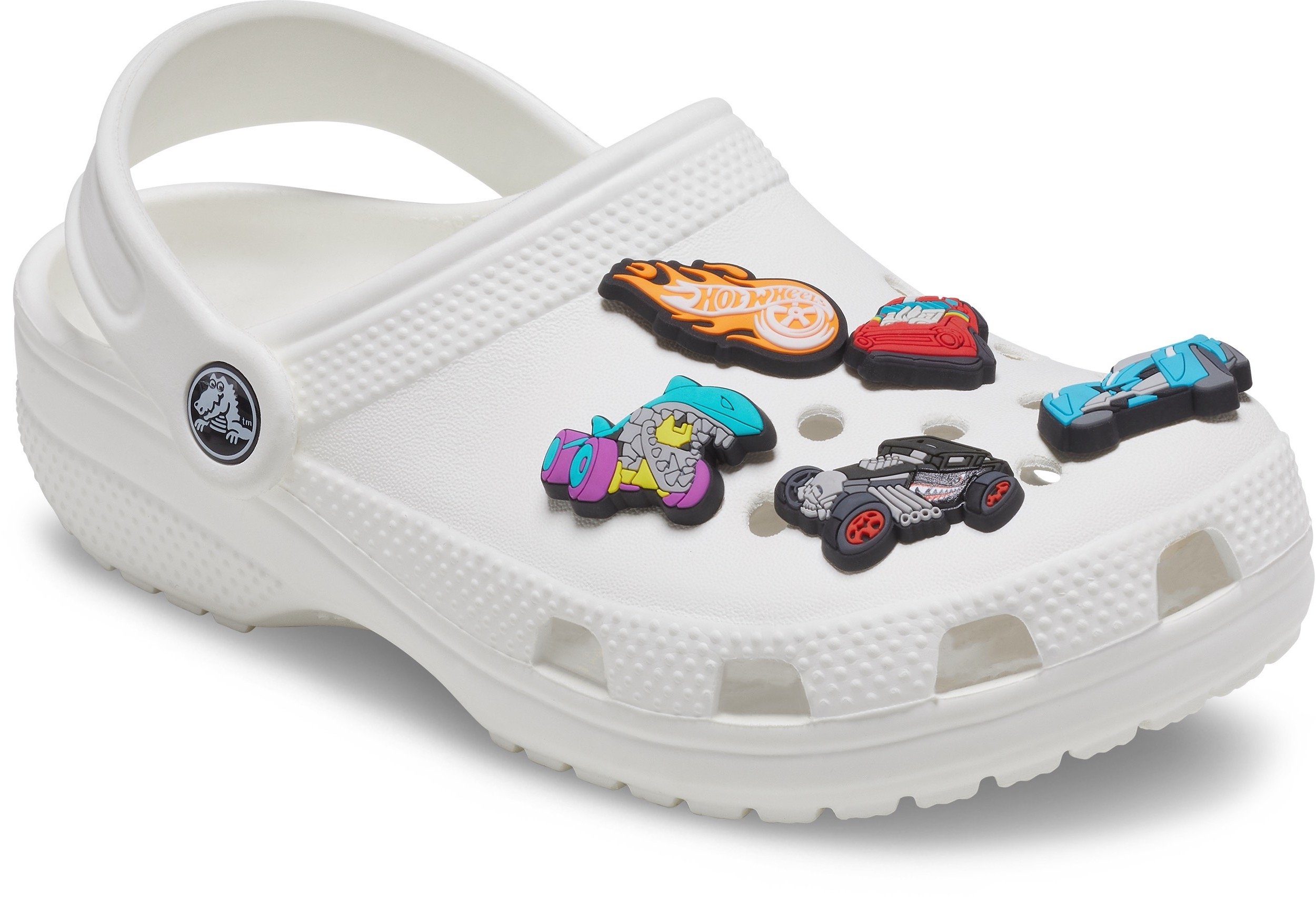 Crocs Spielzeug. Wheels geeignet), Jahren Crocs Motiven Wheels für 5-tlg., Schuhe, Mit für unter (Set, 3 Jibbitz™ Hot Hot Kinder Kein Schuhanstecker Nicht