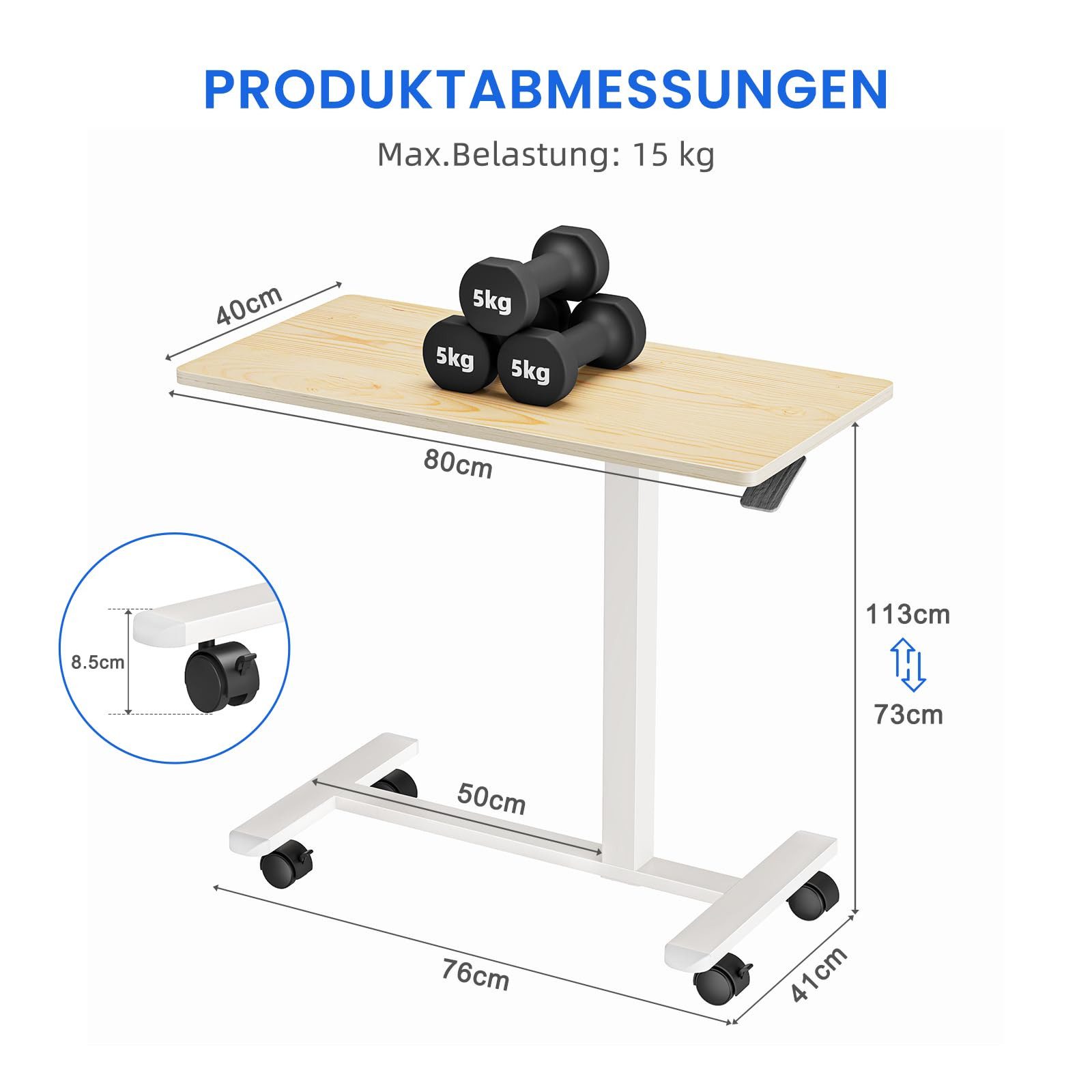 Dripex Beistelltisch höhenverstellbar Computertisch Laptoptisch Nachttisch günstig online kaufen