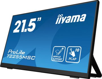 Iiyama 54.5cm (21,5) T2255MSC-B1 16:9 M-touch HDMI+USB IPS retail TFT-Monitor (1920 x 1080 px, Full HD, 5 ms Reaktionszeit, 60 Hz, IPS, Touchscreen, Lautsprecher)