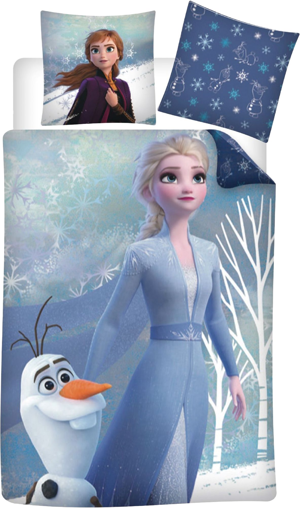 AY!Max Kinderbettwäsche Disney Eiskönigin Elsa Anna Olaf Flanell Bettwäsche Set 135x200 cm, 2 teilig, Langlebig