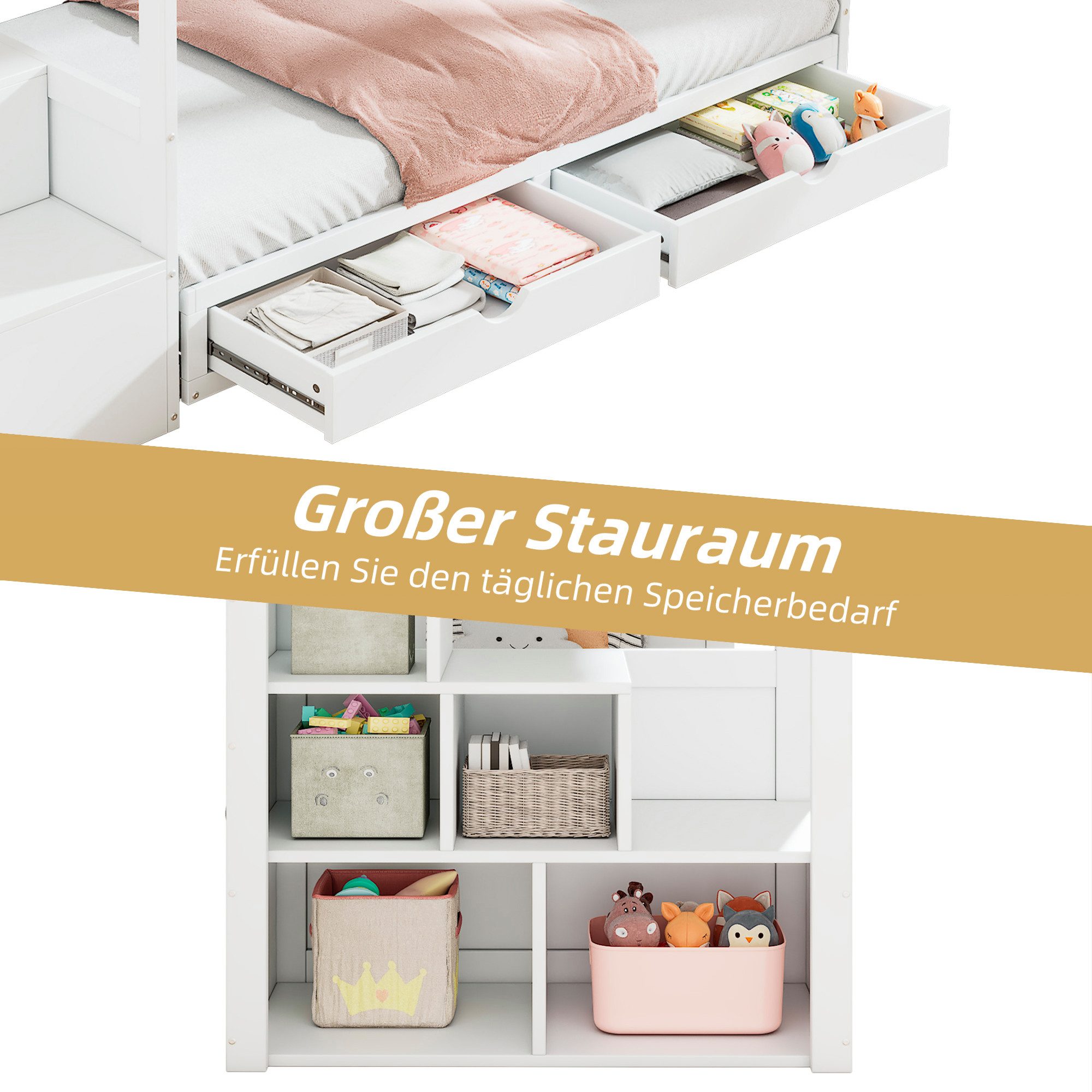 i@home Etagenbett Kinder-Etagenbett 90x200 cm mit günstig online kaufen