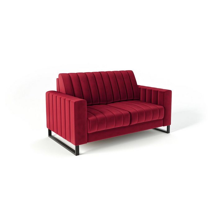 Siblo 2-Sitzer Zweisitziges Elegantes Sofa Mono 2 auf schwarzen Beinen - Zweisitzer-Sofa