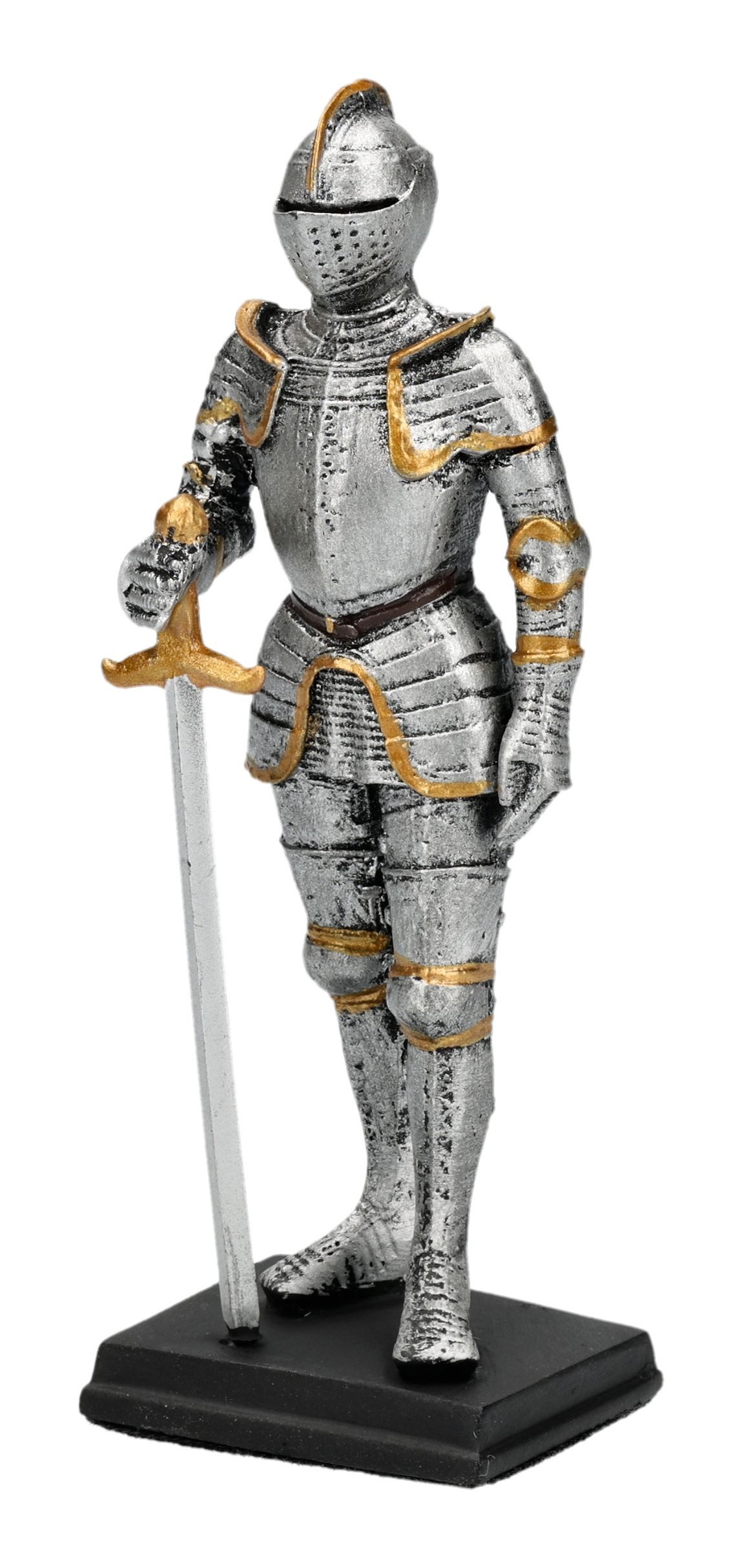 Figuren Shop GmbH Dekofigur Ritter Figur – Deutscher Ritter Miniatur Statue Turnier Rüstung 8 cm