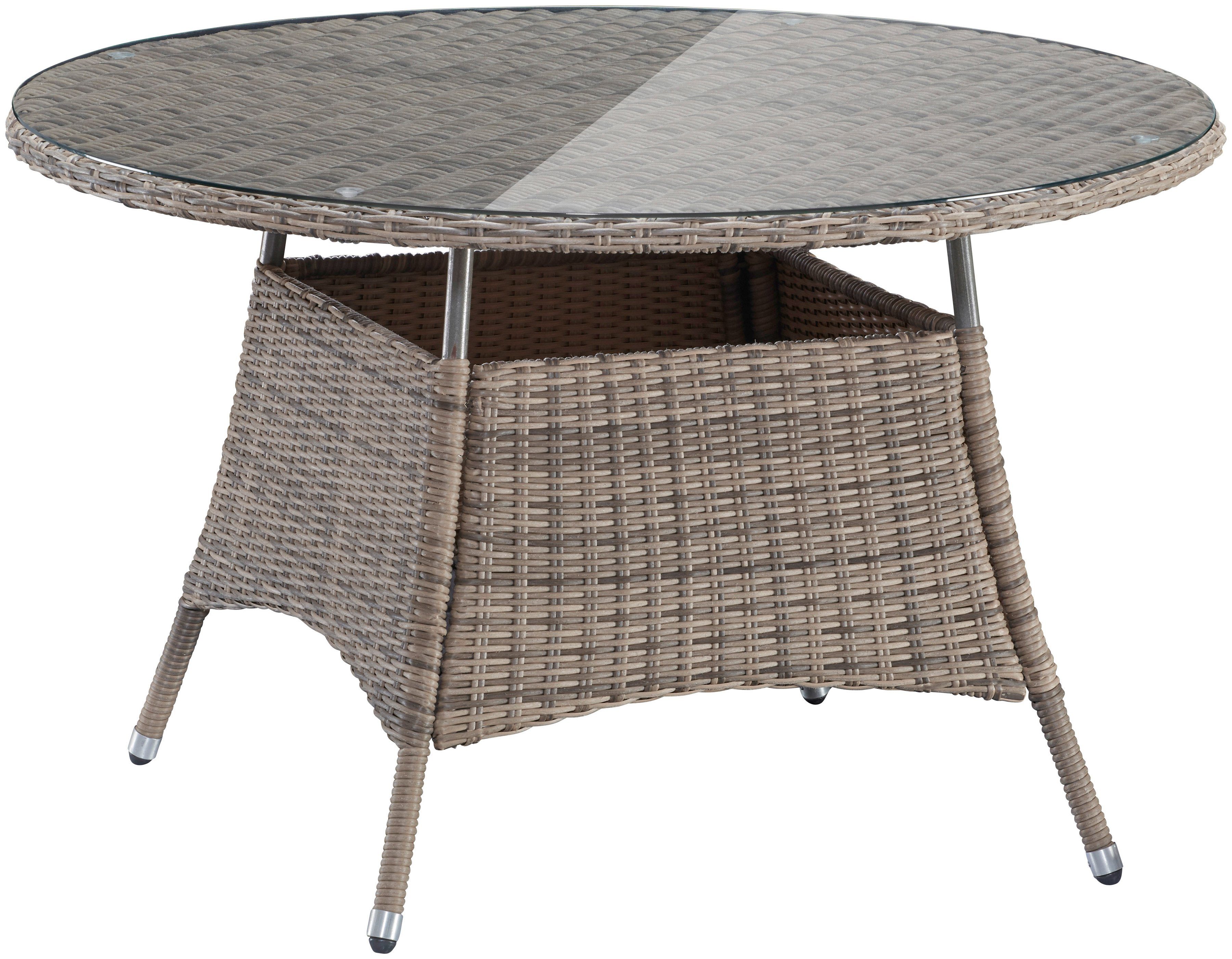 MERXX Gartentisch »Riviera«, Polyrattan, Ø 120 cm OTTO