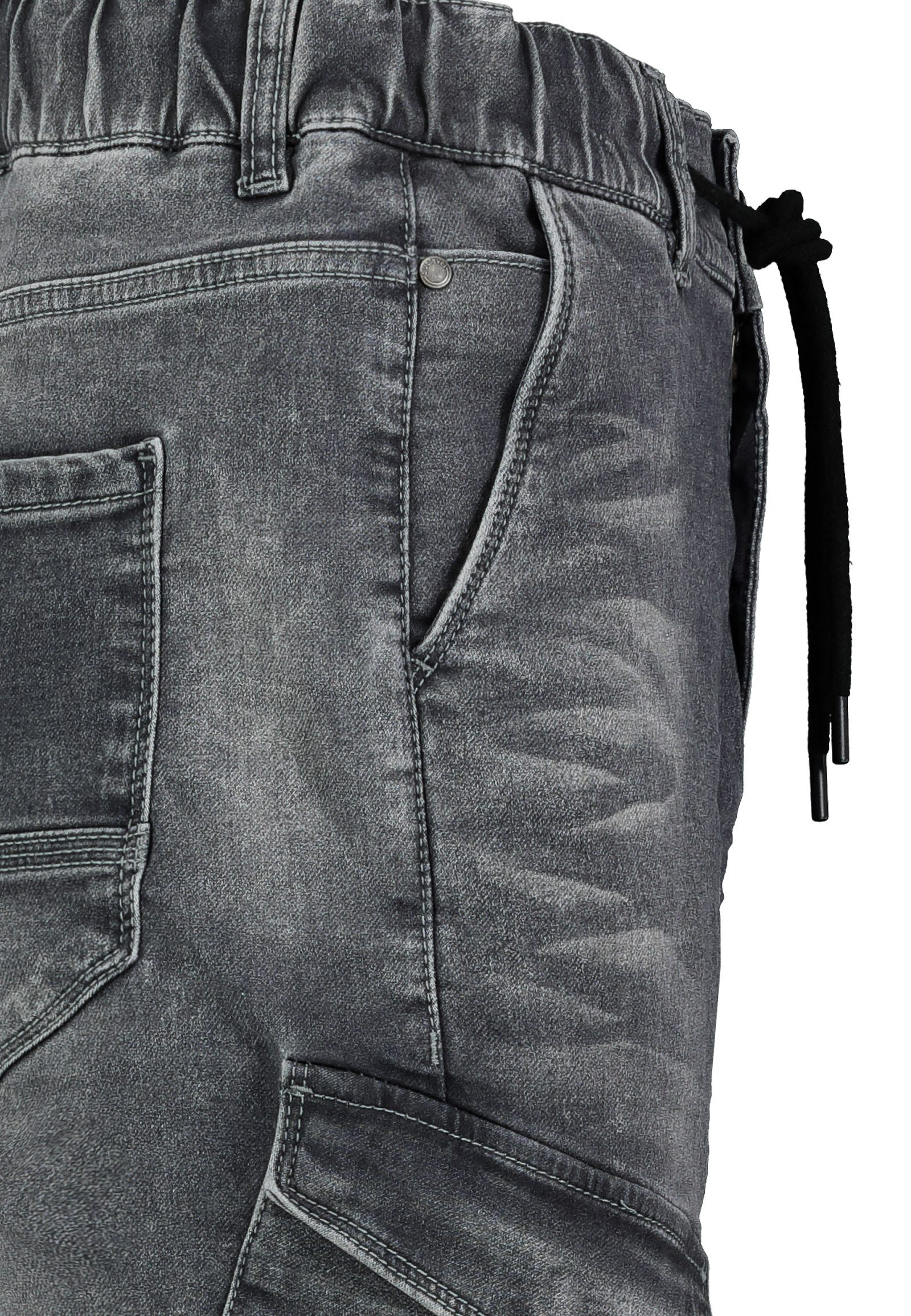 SUBLEVEL Regular-fit-Jeans Jogging Jeans mit Seitentaschen und Kordelzug Jogger Jeans Pant