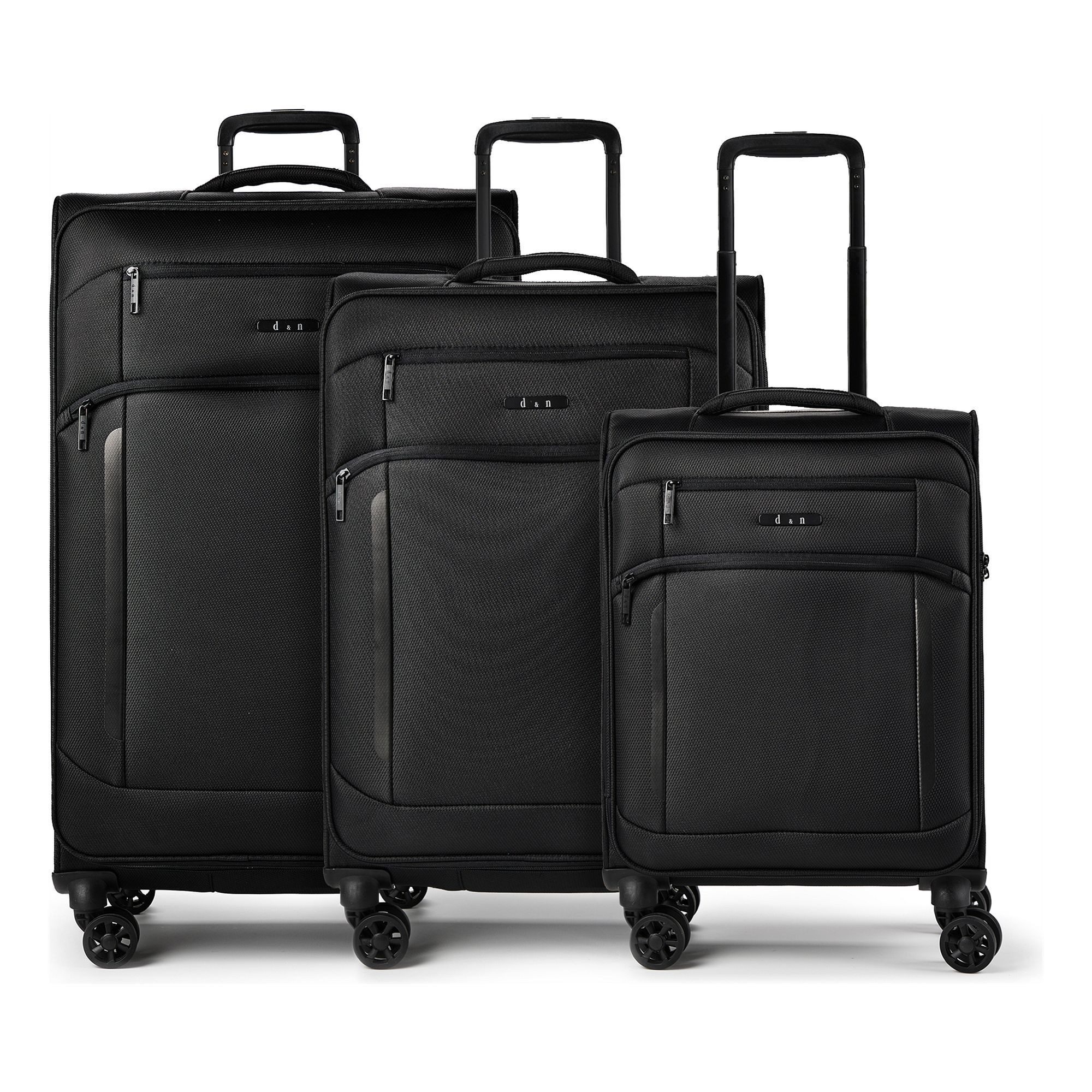 D&N Trolleyset Travel Line 9804, 4 Rollen, (3-teilig, 3 tlg), Polyester