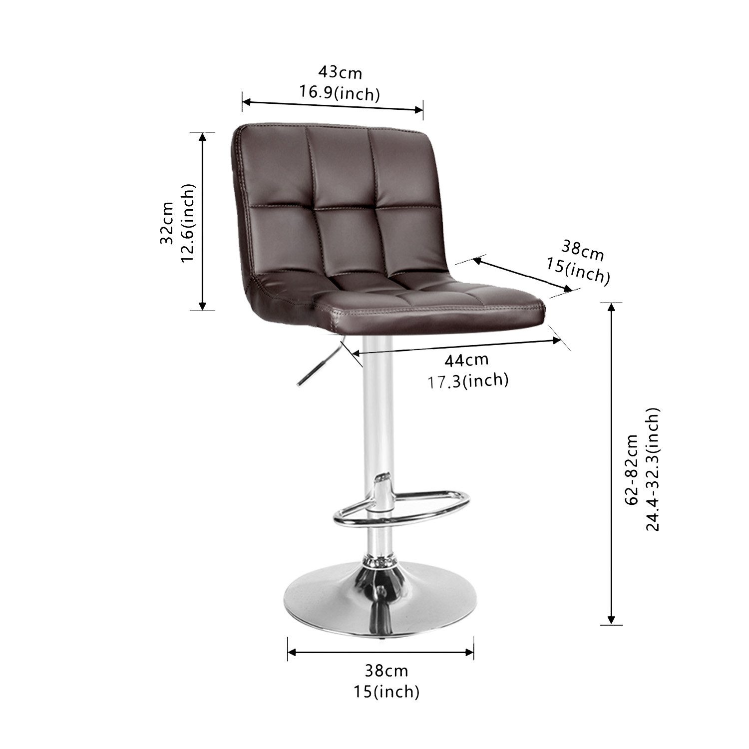 CCLIFE Barhocker Barhocker Barstühle 2st höhenverstellbar 62-82cm 360° dreh günstig online kaufen