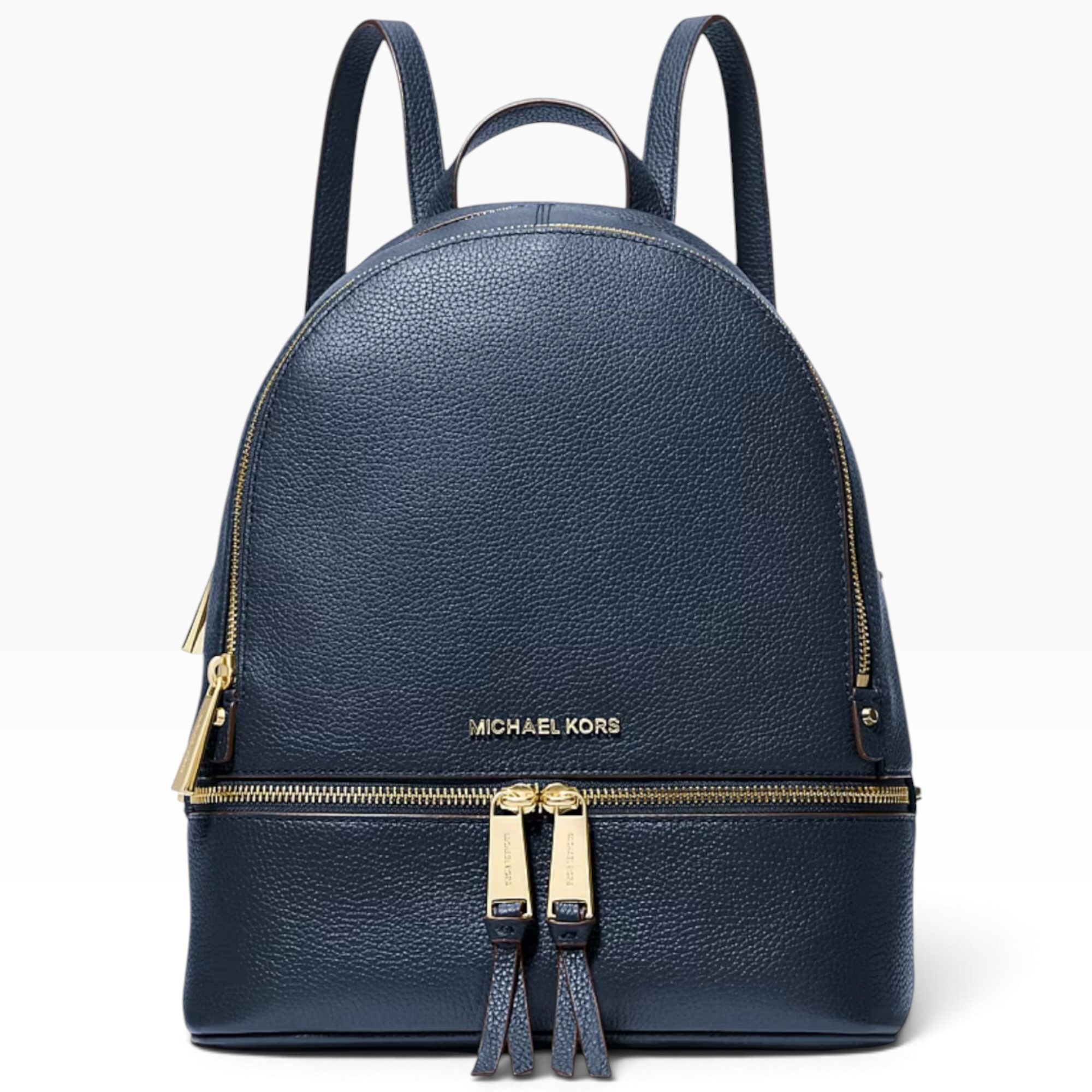 MICHAEL KORS Rucksack Michael Kors Rhea Medium Damenrucksack aus Leder Navy-Blau