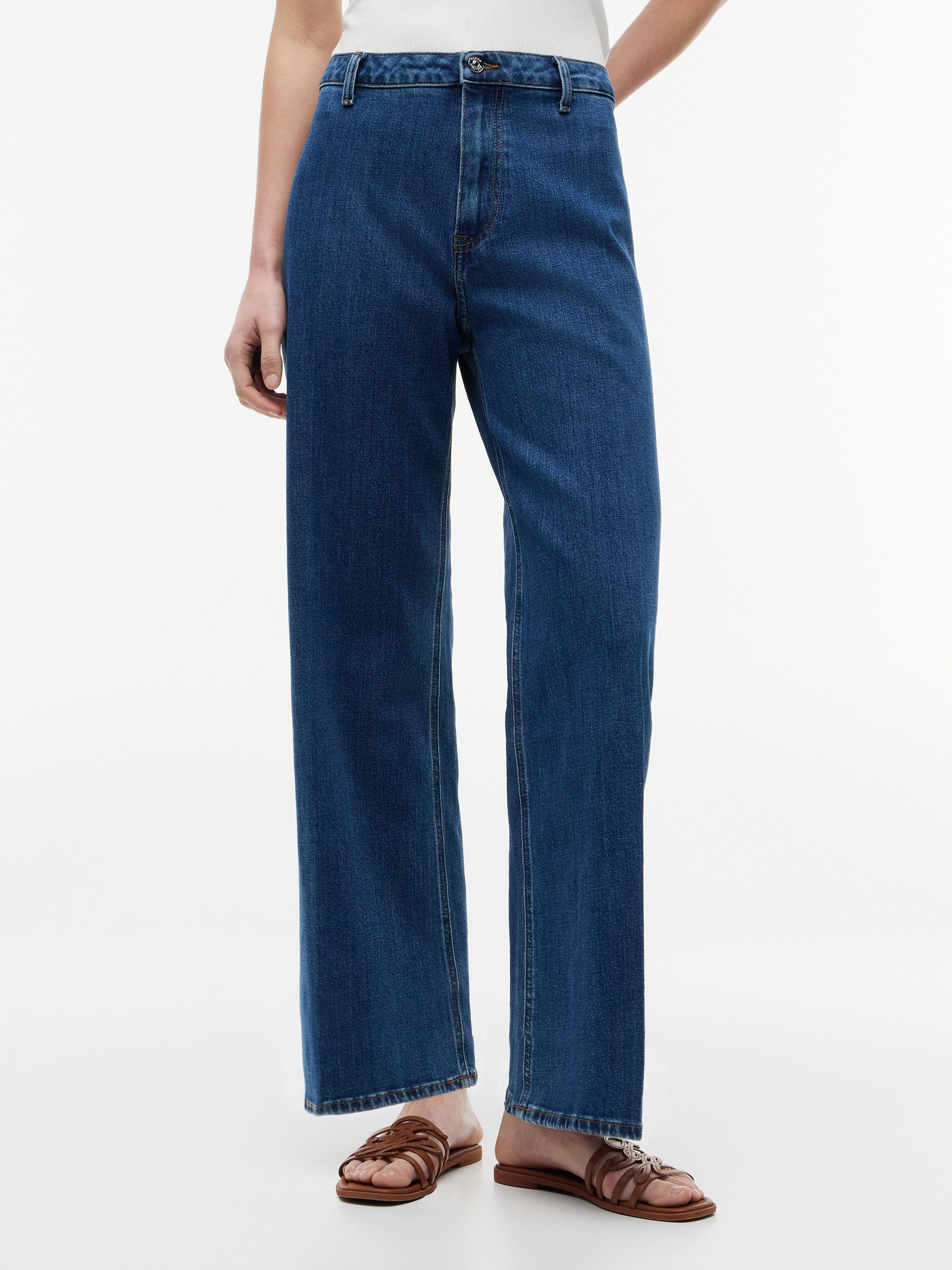Tommy Hilfiger High-waist-Jeans WIDE LEG RIAN HW ANKLE Baumwollmischung, lässig geschnitten, High Waist