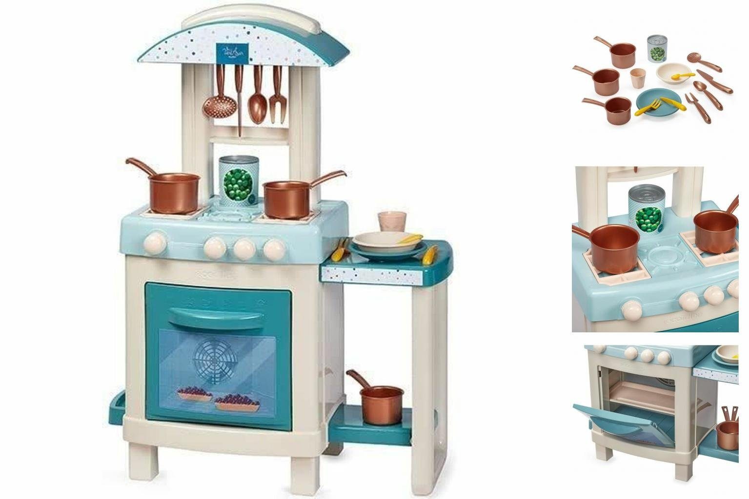 Ecoiffier Kinder-Küchenset Ecoiffier Spielzeug-Haushaltsgerät Azure Green Kitchen