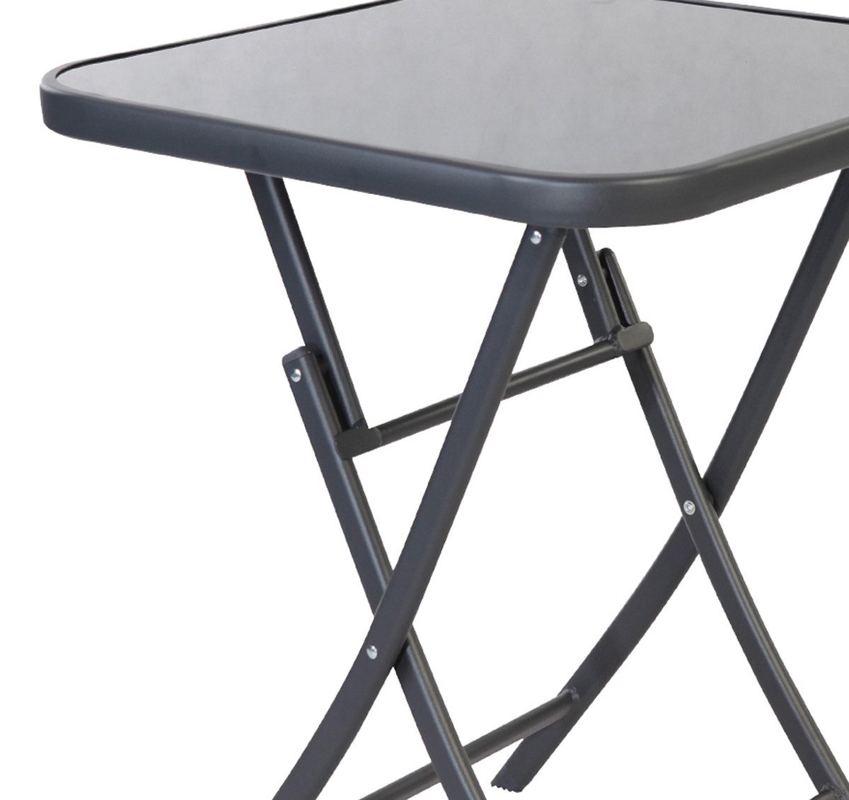 Mojawo Küchentisch Bistrotisch Klapptisch wetterfest Dunkelgrau günstig online kaufen