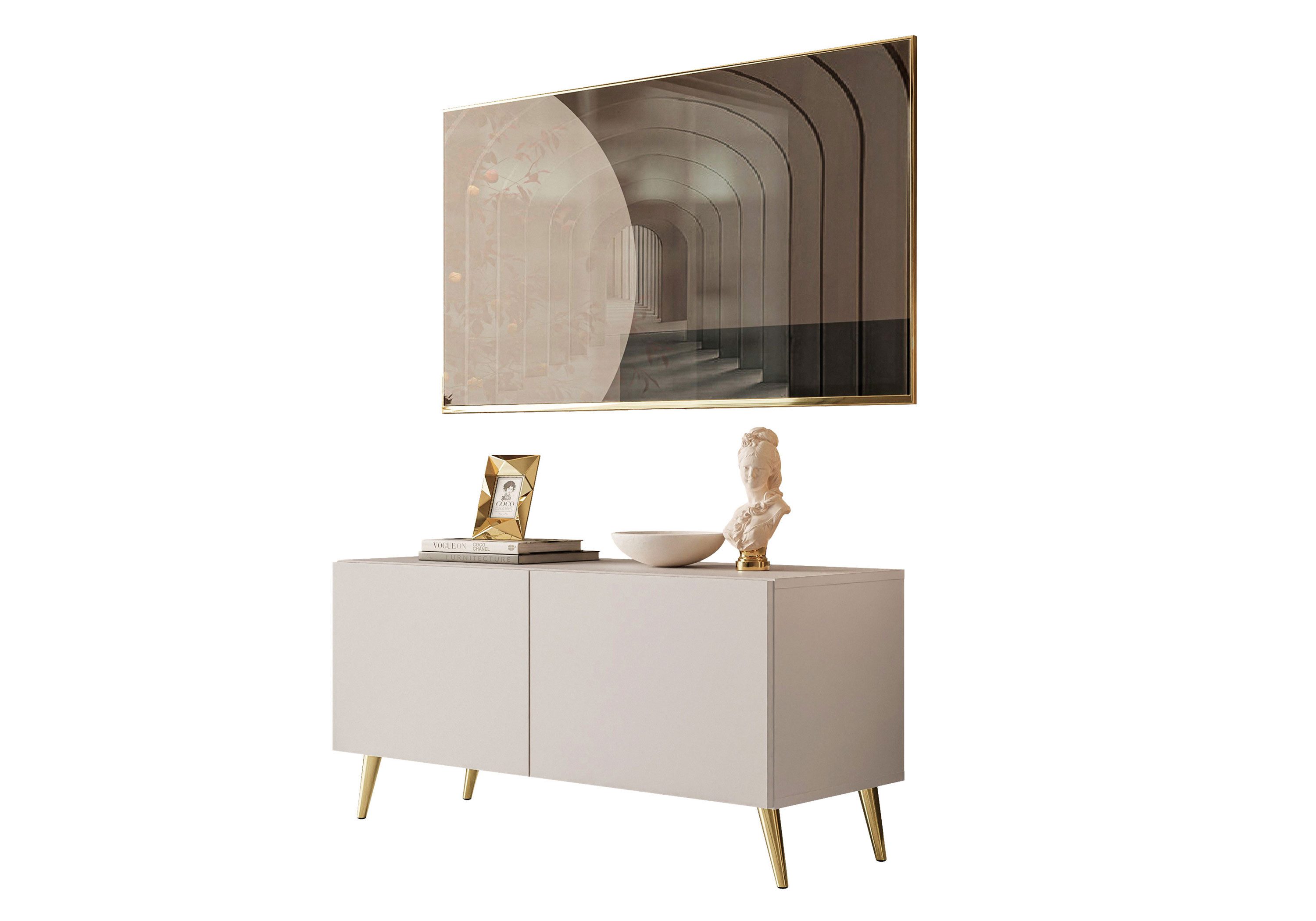 Lookway Lowboard COLGANTE KASCHMIR 100 cm TV Schrank auf Beinen Fernsehschr günstig online kaufen