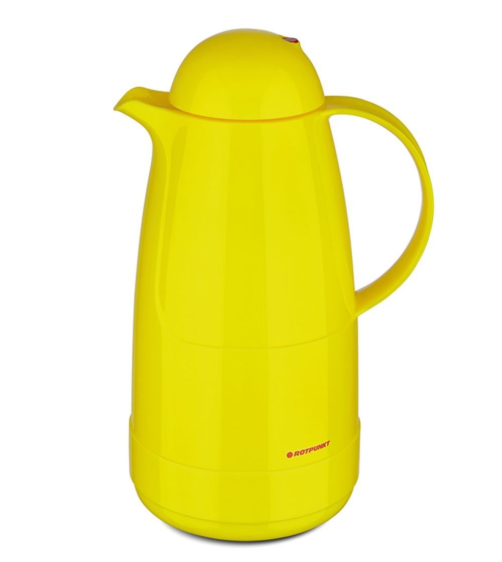 ROTPUNKT Isolierkanne 1,5 Liter 215 (extra (Kaffeekanne lange 1,5 Teekanne), BPA-Frei Isolierung) I, l, Rosalin-Glas I Glaseinsatz melon honey I