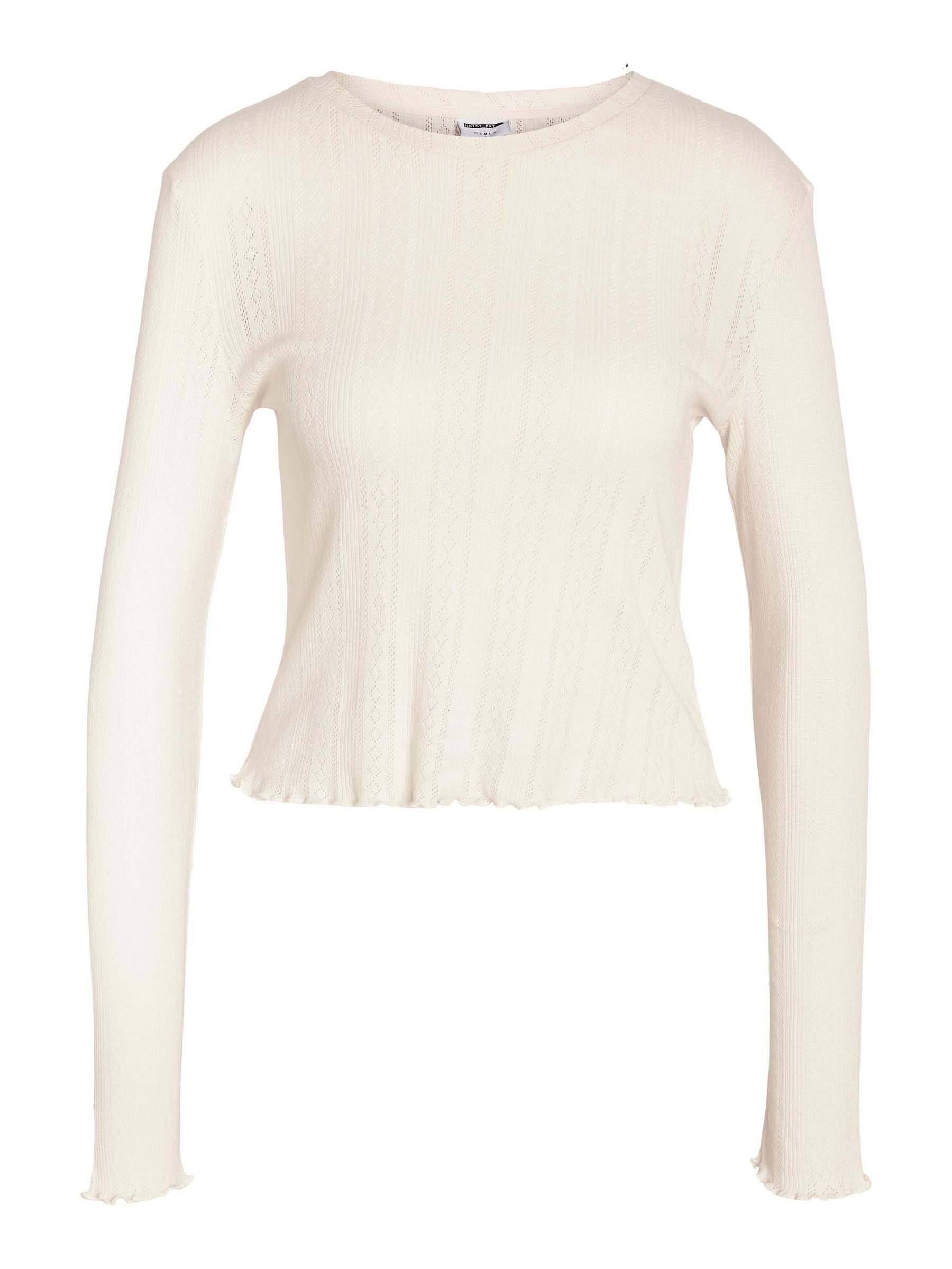 Noisy may T-Shirt für Damen NMJUDY L/S BABYLOCK DETAIL TOP FWD NOOS