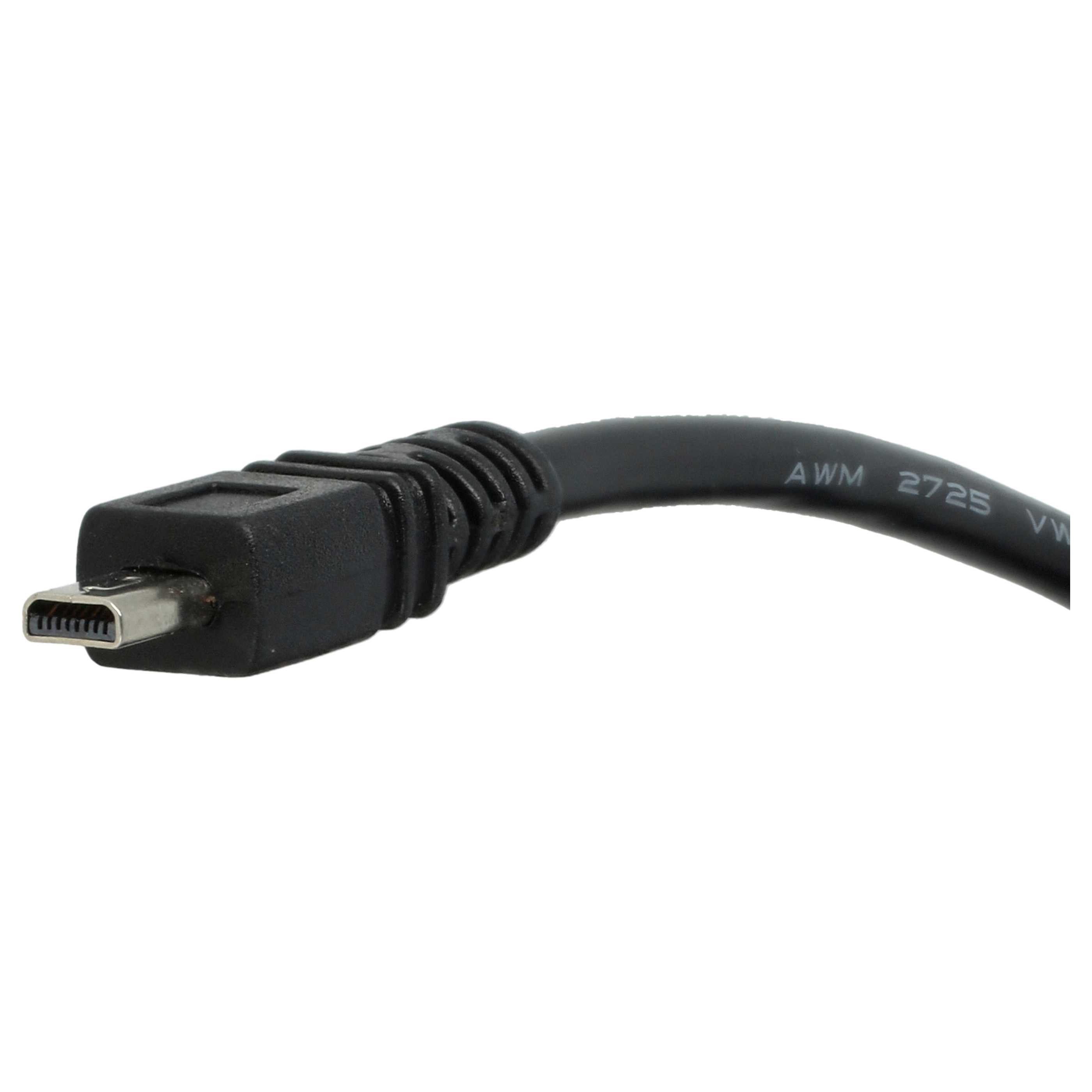 vhbw passend für Nikon Coolpix S3300, S5, S500, S620, S230 S4, S600, S220, USB-Kabel, (100 cm), Kompatibler USB-C-Kabel Adapter für Fotoapparat – Bild 5 von 5