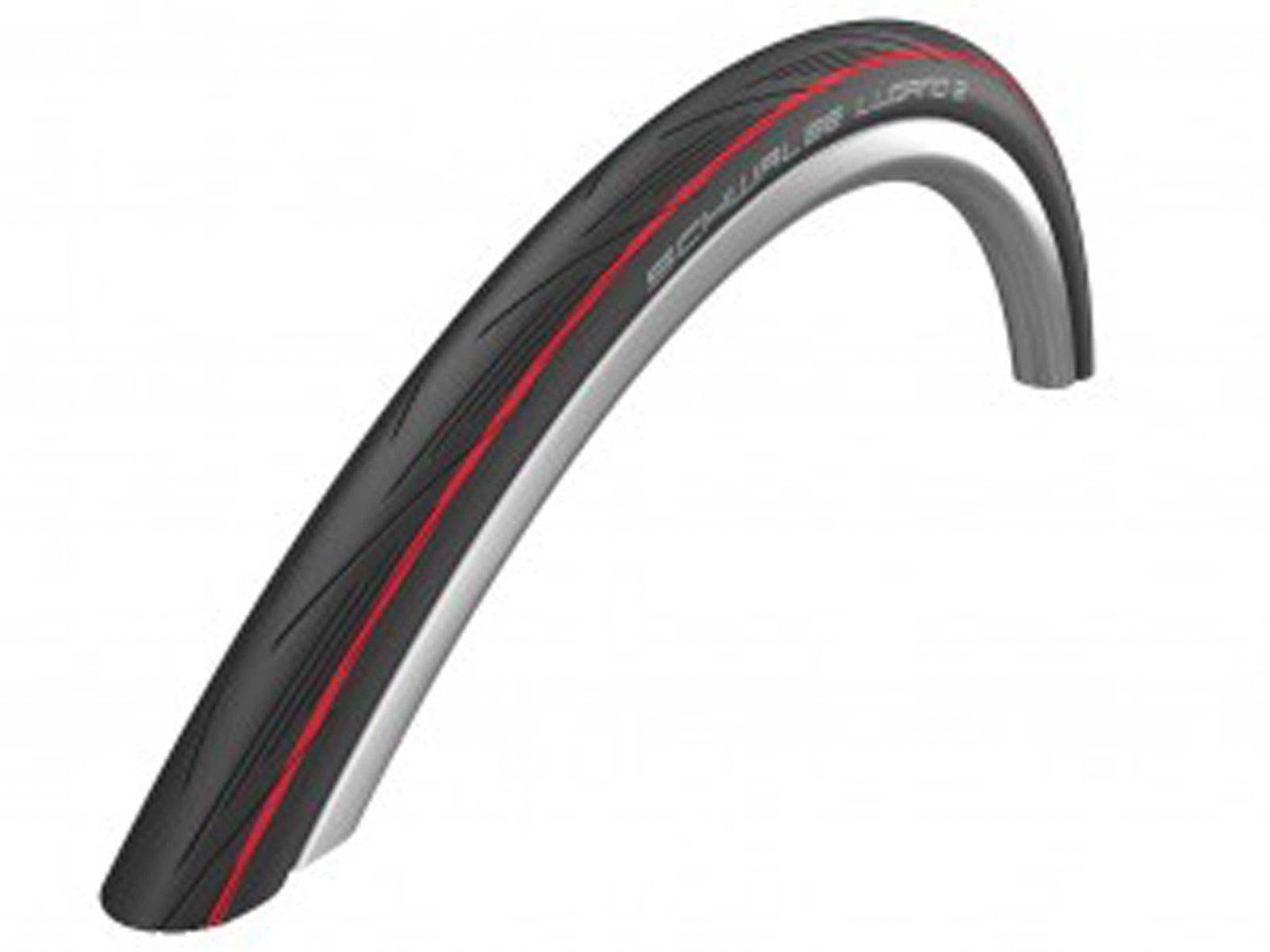 Schwalbe Fahrradreifen Reifen Schwalbe Lugano II HS471 Draht 28"700x25C 25-622 sw/rot-Skin