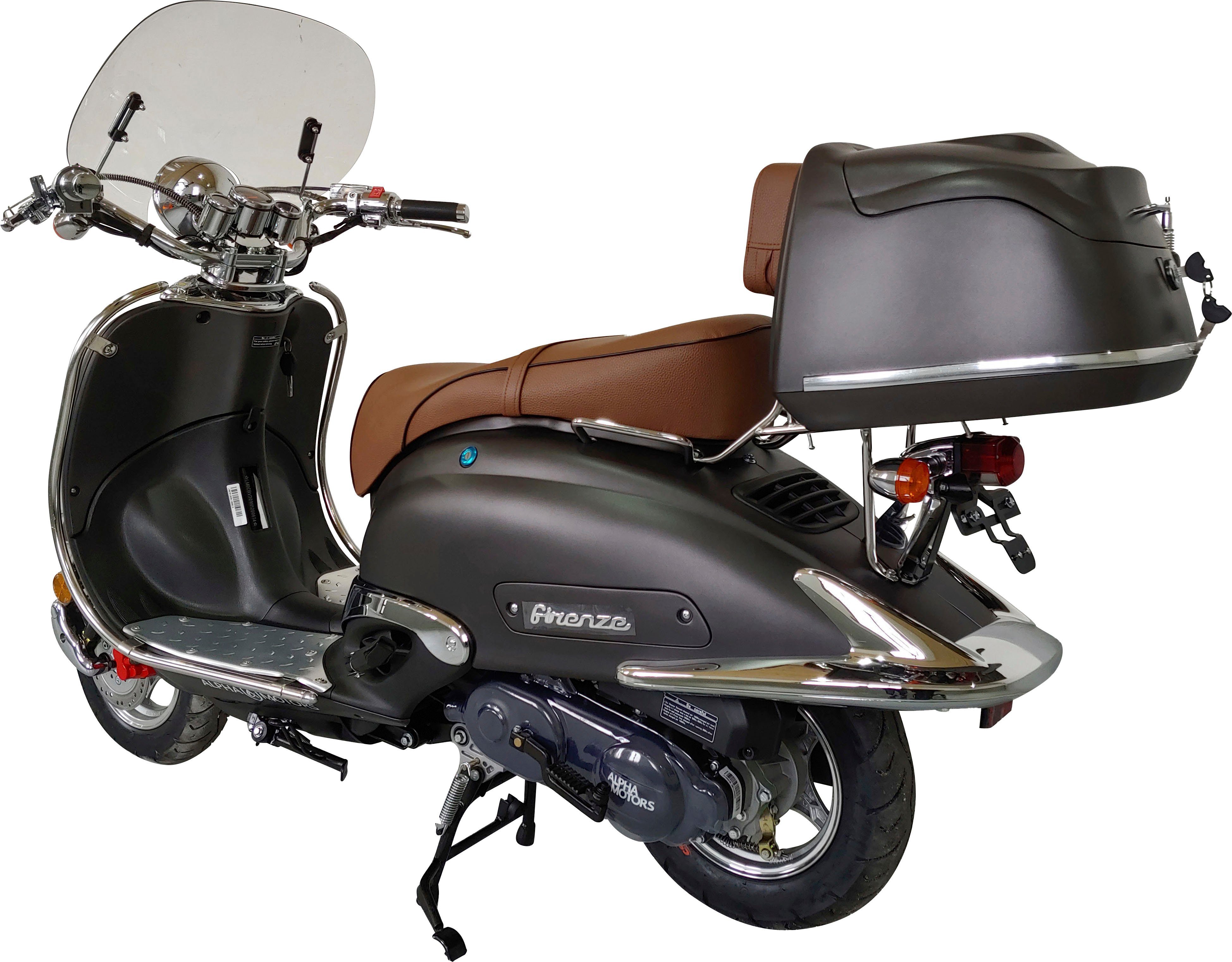 Firenze braun 50 45 | Motorroller Euro Motors 5 mattschwarz Limited, ccm, Alpha km/h,