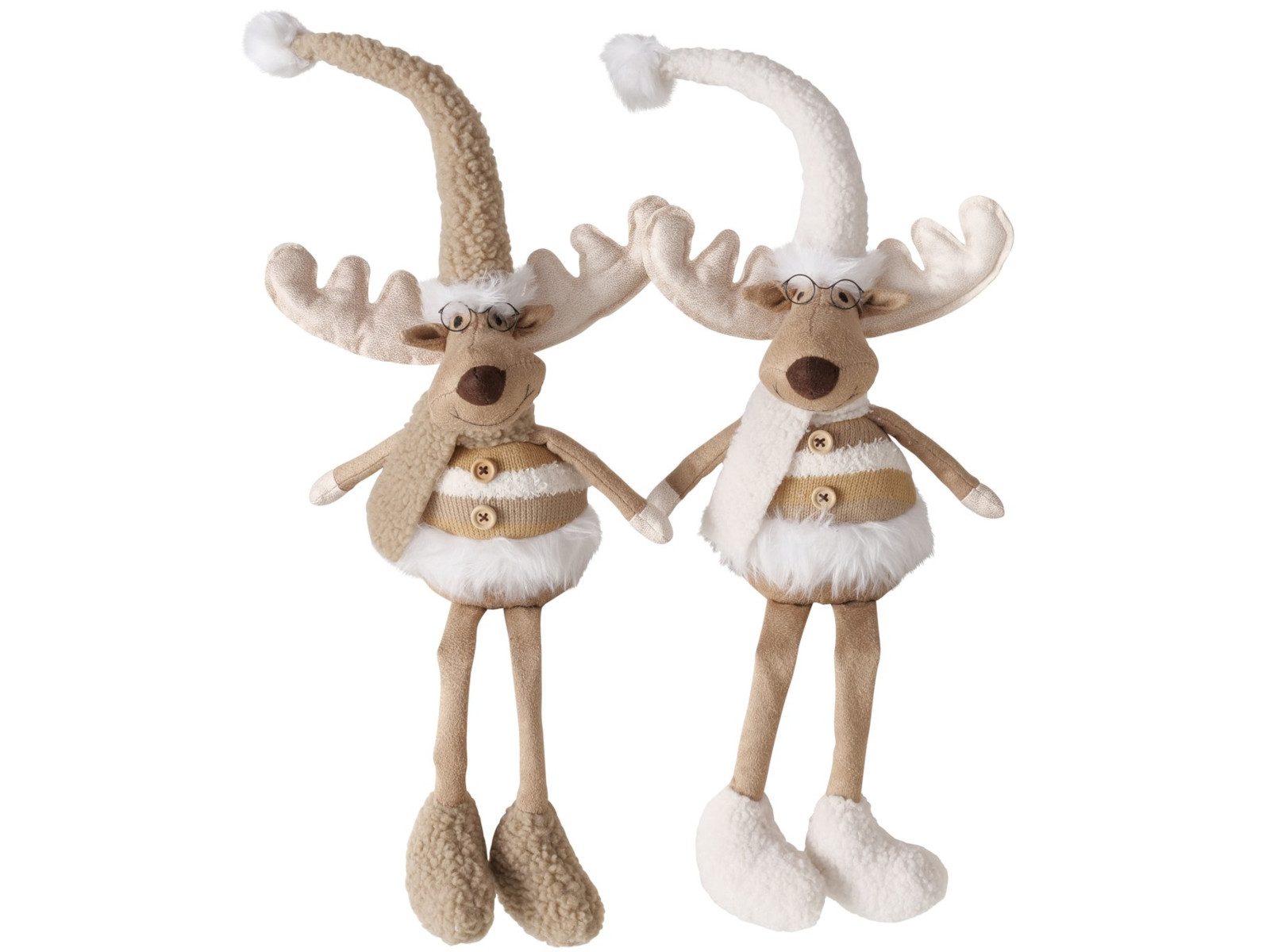 BOLTZE Weihnachtsfigur Franny Kantenhocker sortiert beige 65cm (1 Stück)