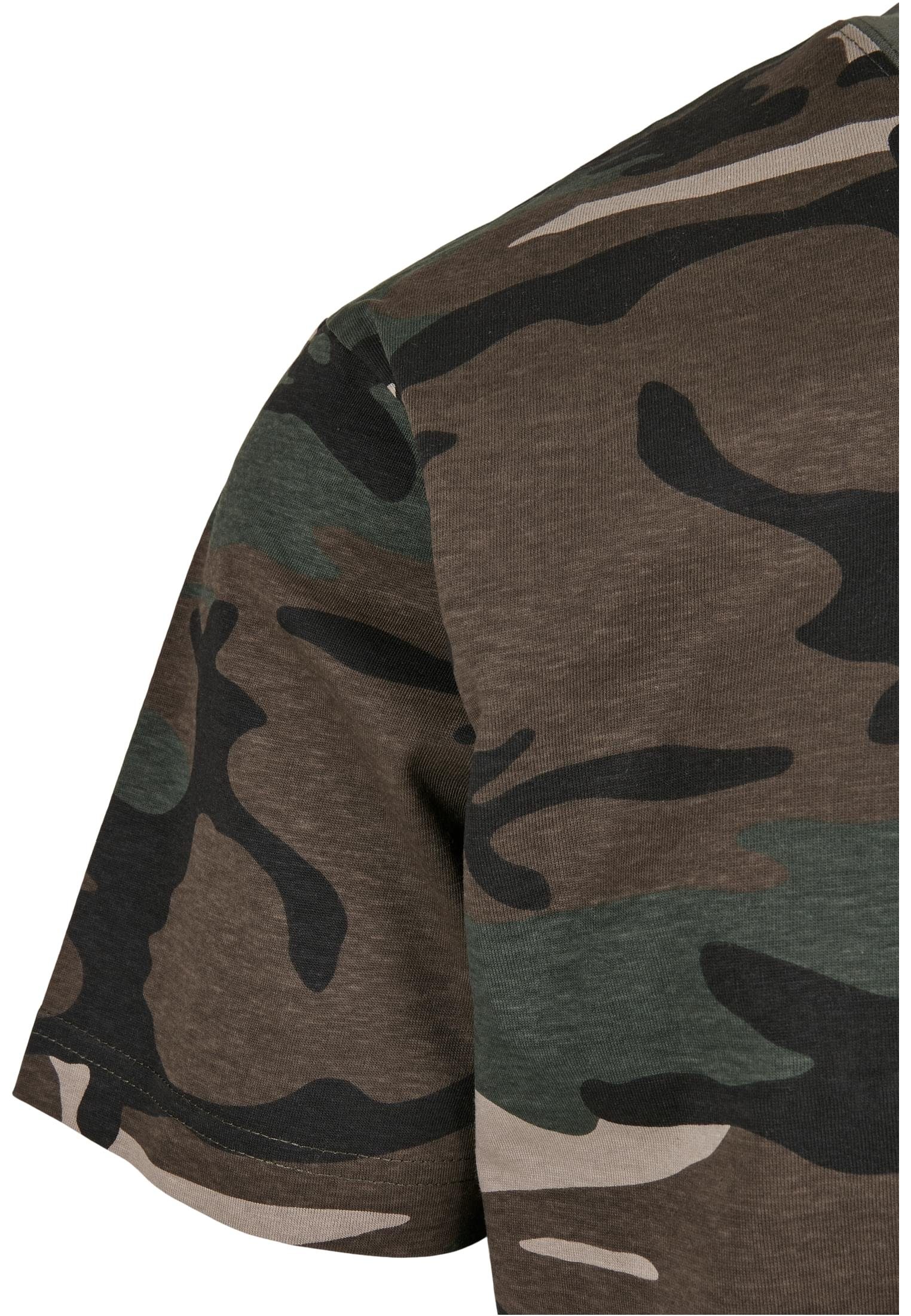 Kurzarmshirt Brandit Premium Herren woodland (1-tlg) Brandit Shirt
