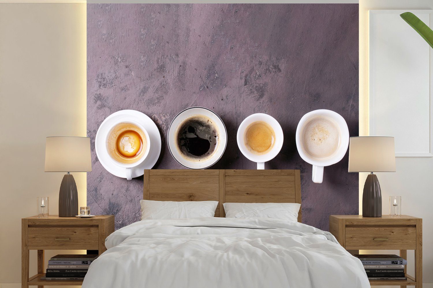MuchoWow Fototapete Kaffee - Wandtapete Industrie, (5 Wohnzimmer Vinyl Tapete oder bedruckt, St), Küche für Matt, - Schlafzimmer