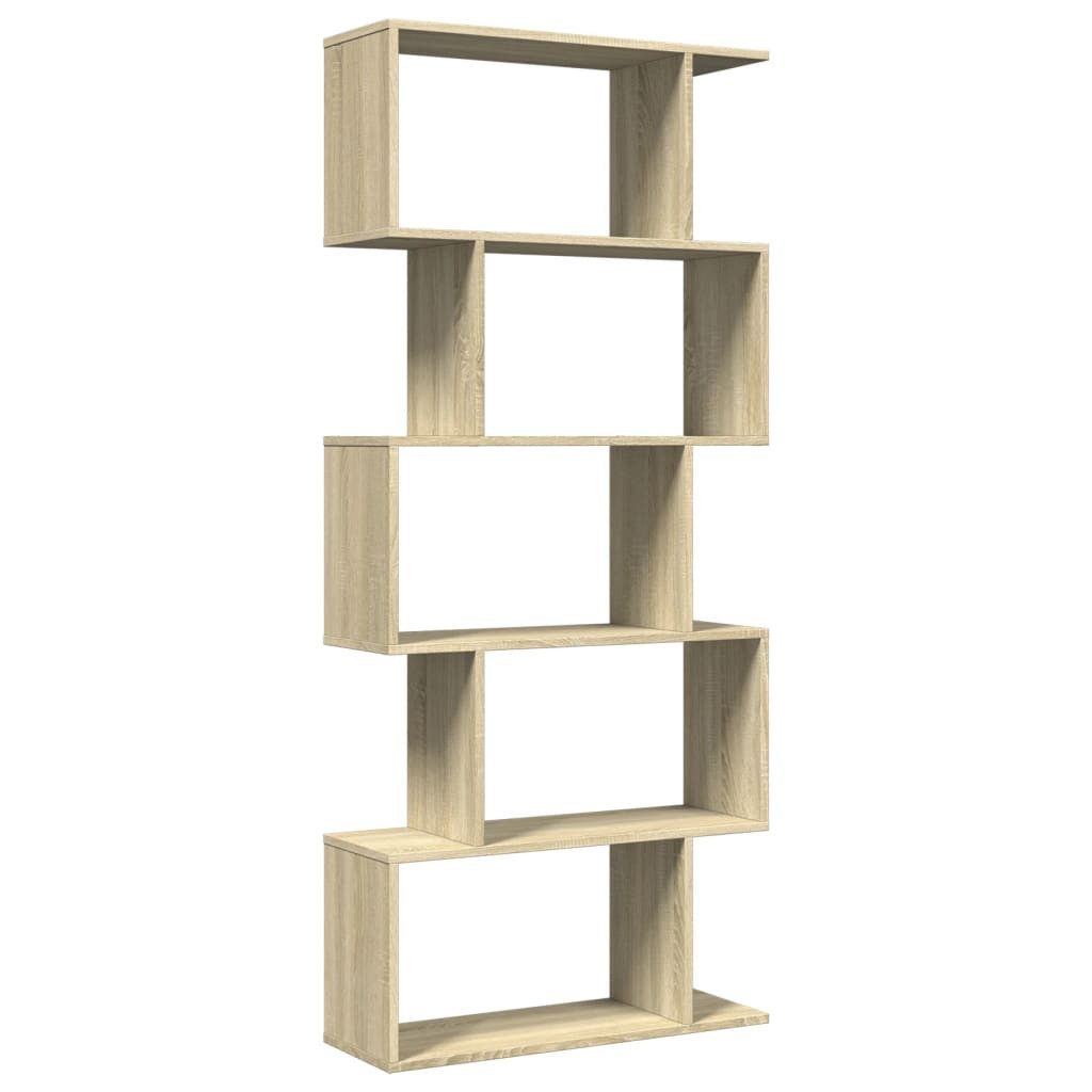 vidaXL Bücherregal Raumteiler-Bücherregal 5 Etagen Sonoma-Eiche günstig online kaufen