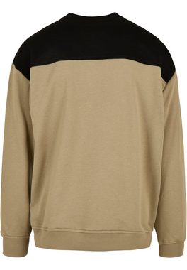 URBAN CLASSICS Rundhalspullover Urban Classics Herren Upper Block Crewneck (1-tlg)