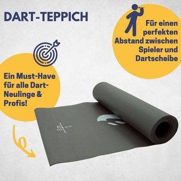 Best Sporting Dartpfeil Dart-Teppich, 40 x2 50 cm, dunkelgrau mit Aufdruck
