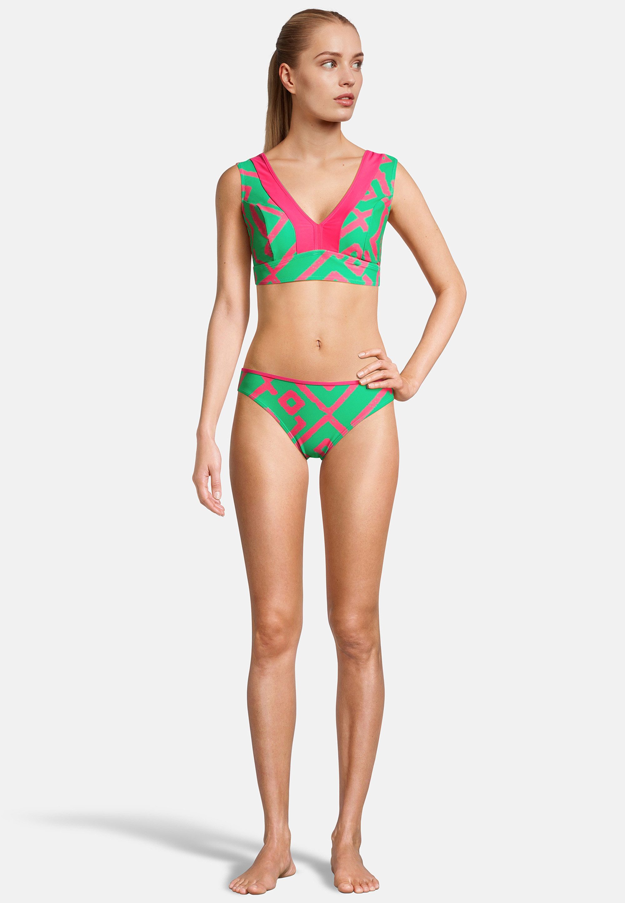 Beco Beermann Triangel-Bikini-Top Inka Graphic, mit fantasievollem Inka-Muster