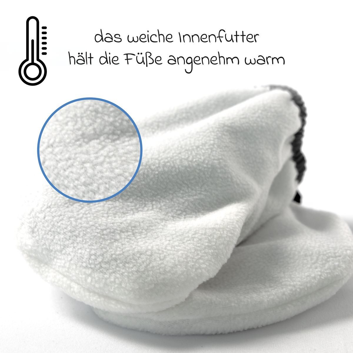 Zamboo Füßlinge Grau Überzieher Schuhe mit Fleece Gefütterte Baby Regenfüßlinge wasserdicht – Bild 4 von 5